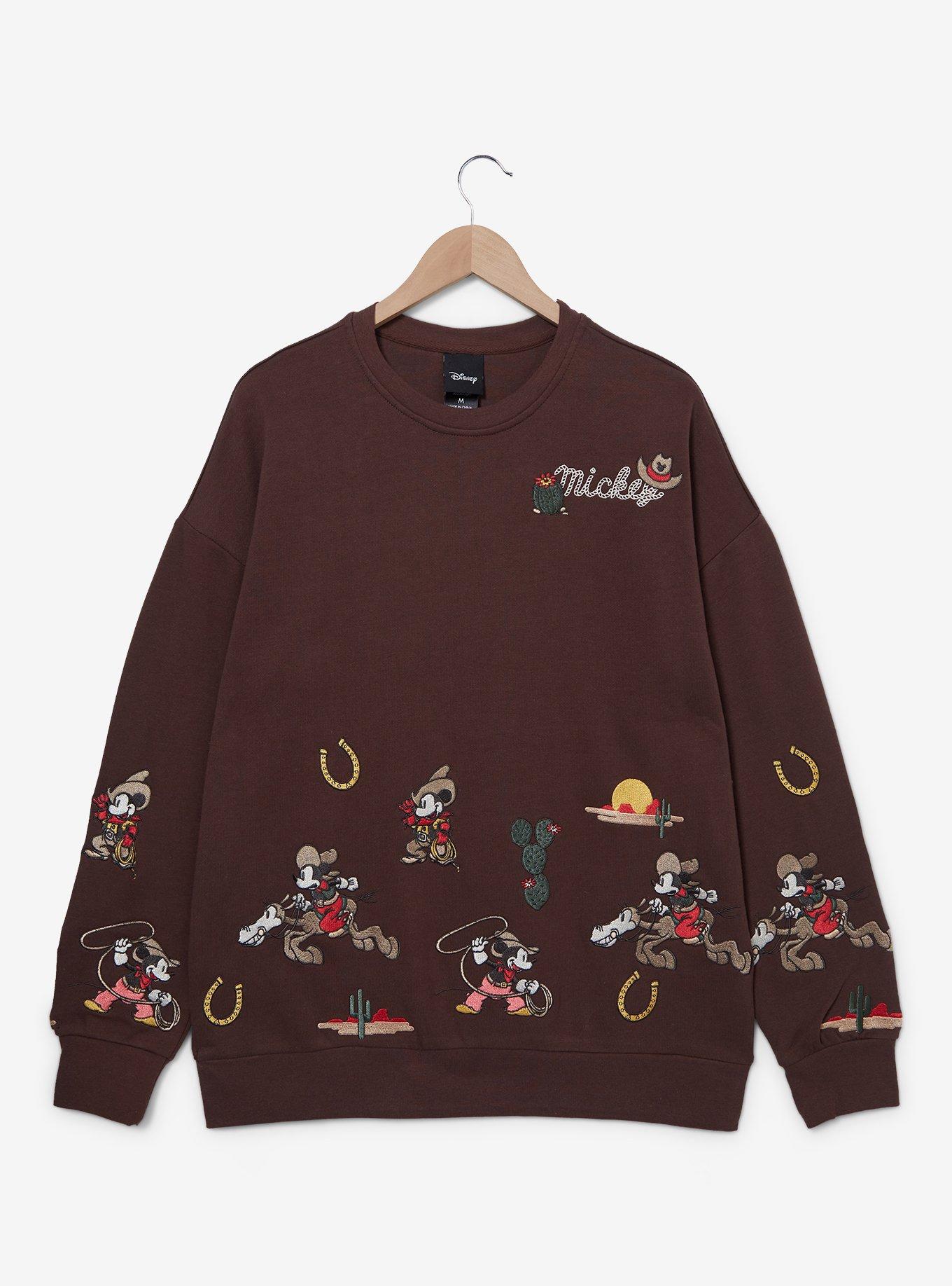 Disney Mickey Mouse Western Icons Crewneck - BoxLunch Exclusive, , hi-res