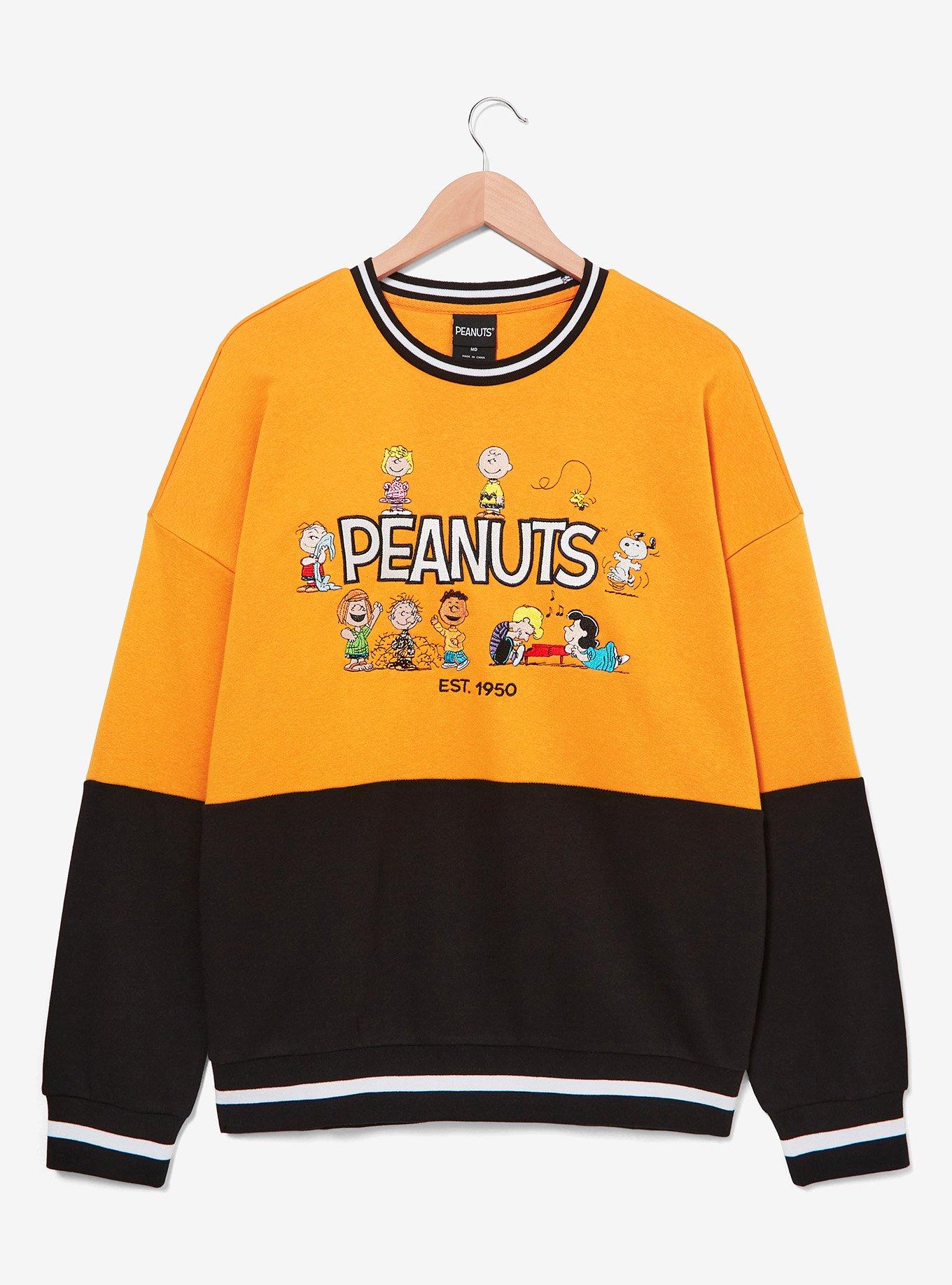 Peanuts Multi-Character Panel Crewneck — BoxLunch Exclusive