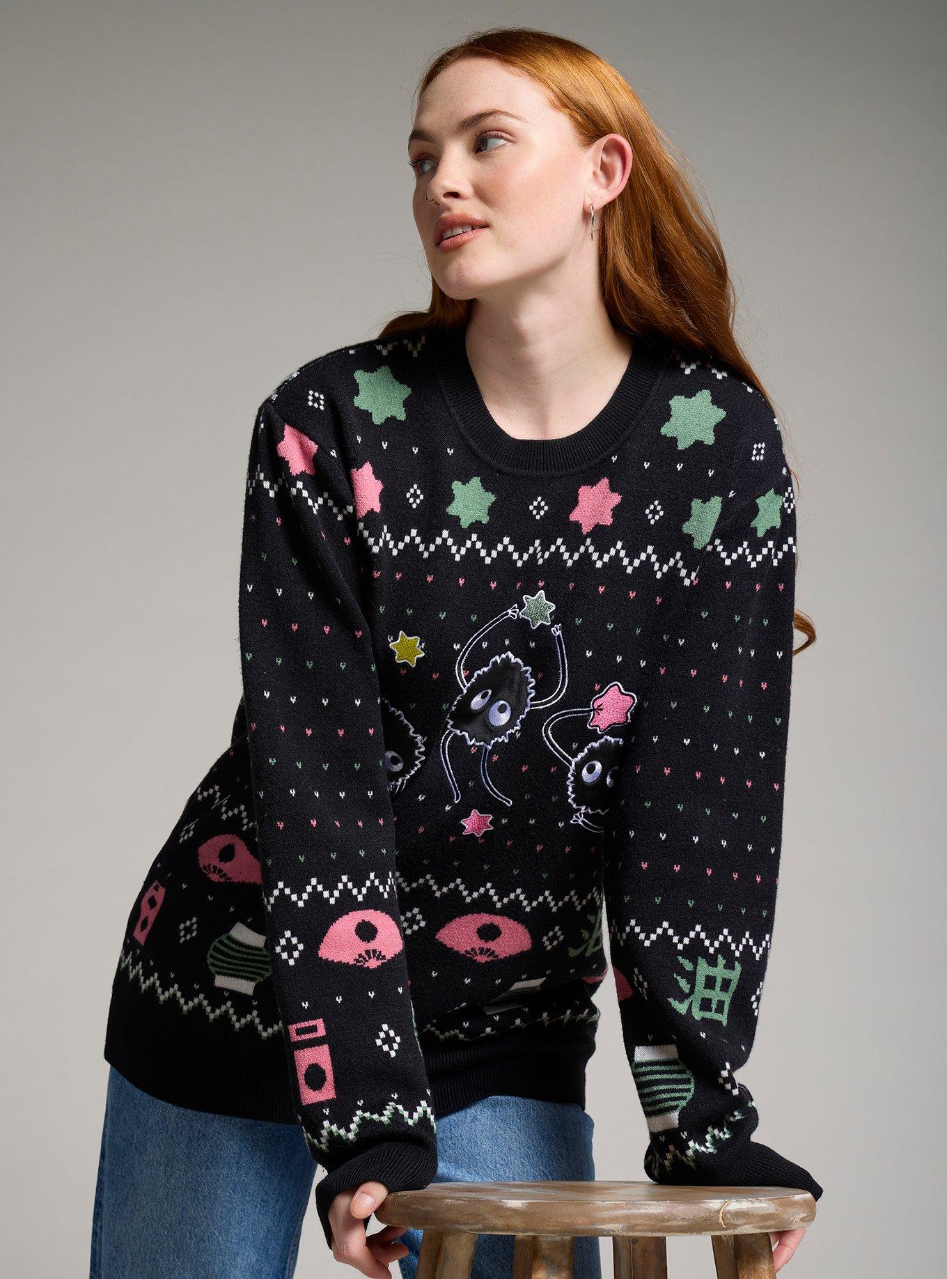 Studio Ghibli Spirited Away Soot Sprites Holiday Sweater