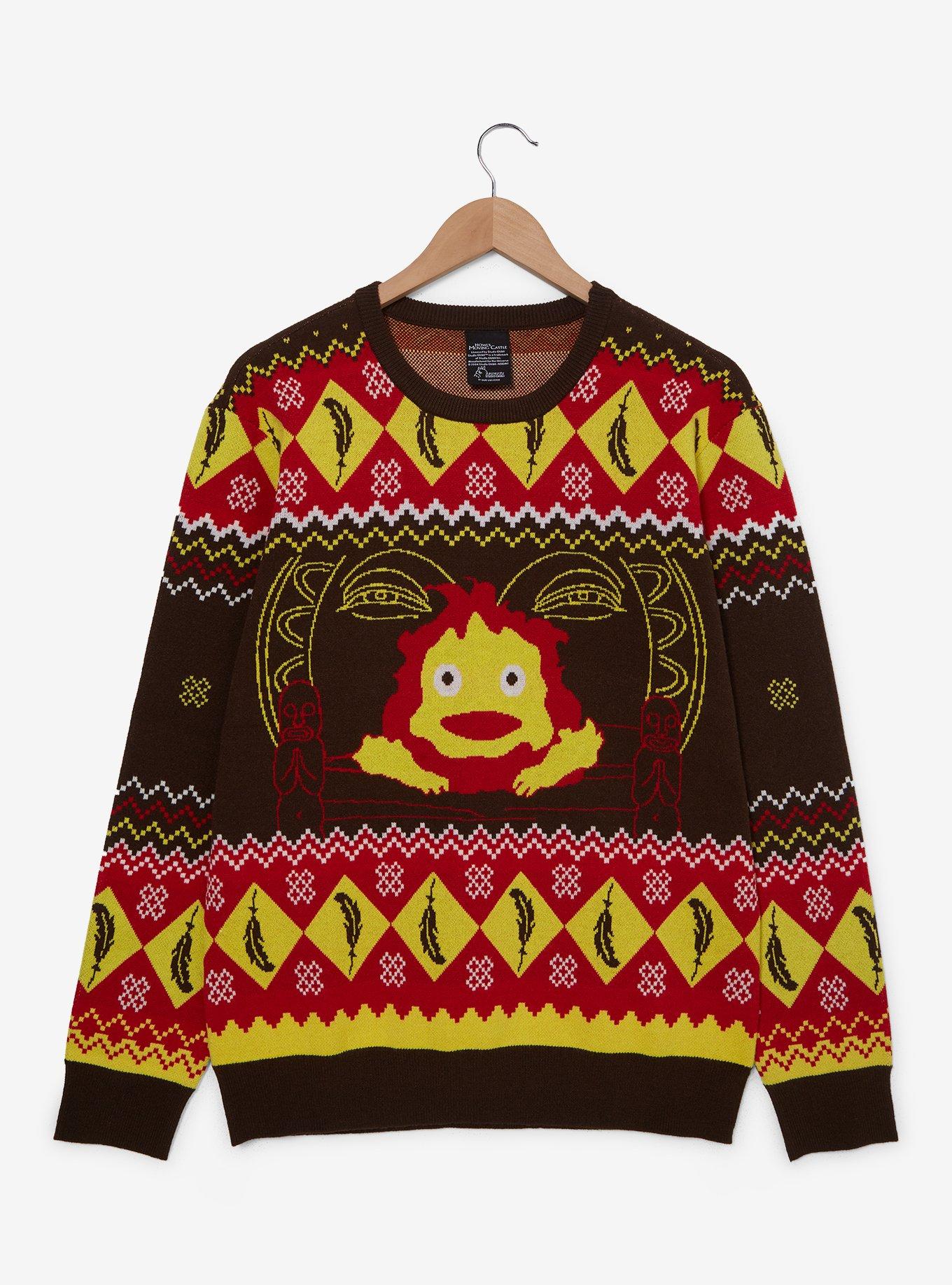 Our Universe Studio Ghibli Howl's Moving Castle Calcifer Holiday Sweater - BoxLunch Exclusive, , hi-res