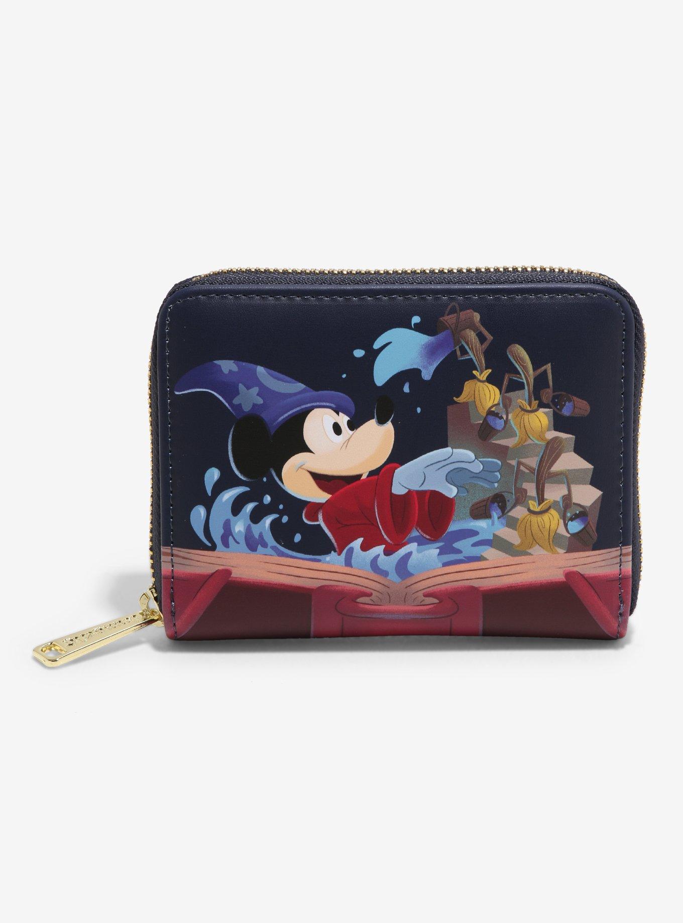 Loungefly Disney Fantasia Sorcerer's Apprentice Mickey Mouse Zip Wallet, , hi-res