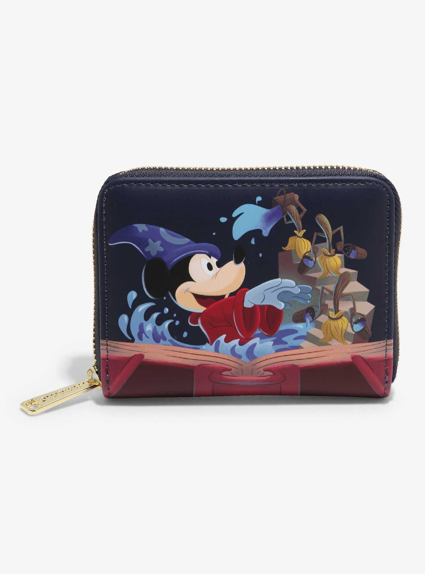 Loungefly Disney Fantasia Sorcerer's Apprentice Mickey Mouse Zip Wallet, , hi-res
