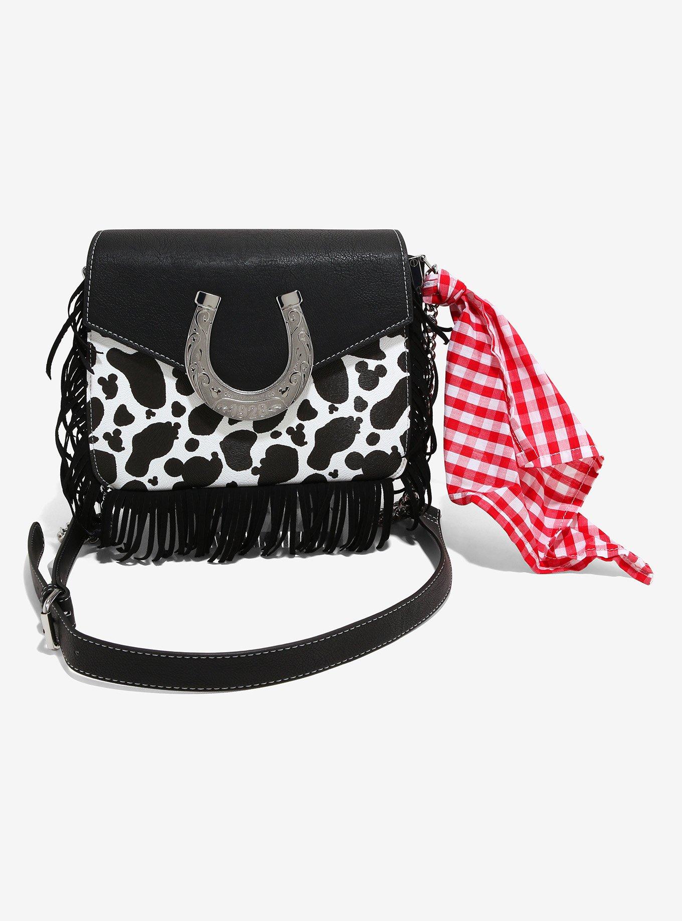 Loungefly Disney Mickey Mouse Western Fringe Crossbody Bag, , hi-res