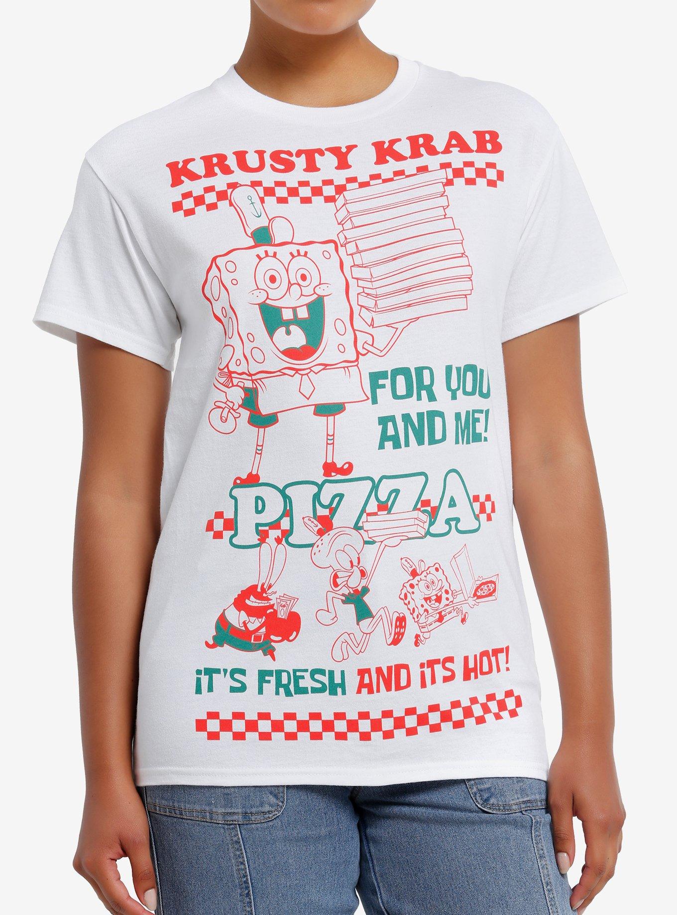 SpongeBob SquarePants Krusty Krab Pizza Boyfriend Fit Girls T-Shirt, , hi-res