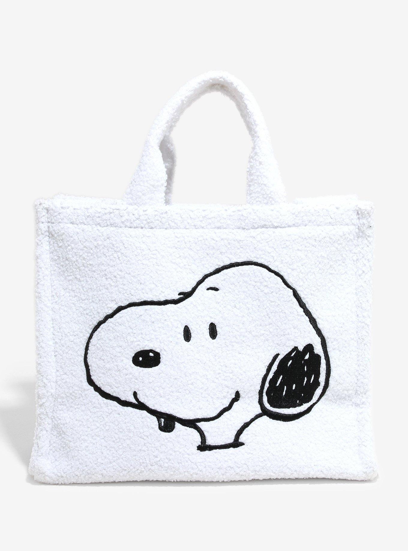 Peanuts Snoopy & Woodstock Sherpa Tote Bag, , hi-res