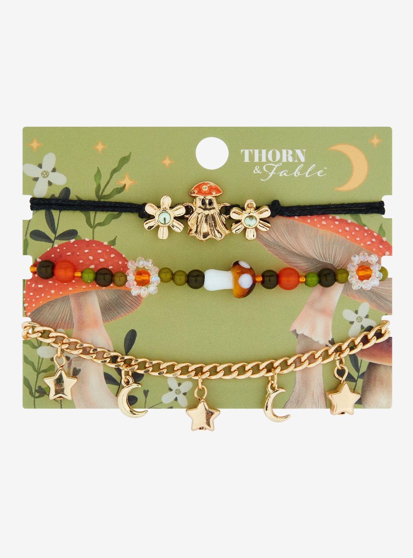 Thorn & Fable Ghost Mushroom Bracelet Set, , hi-res