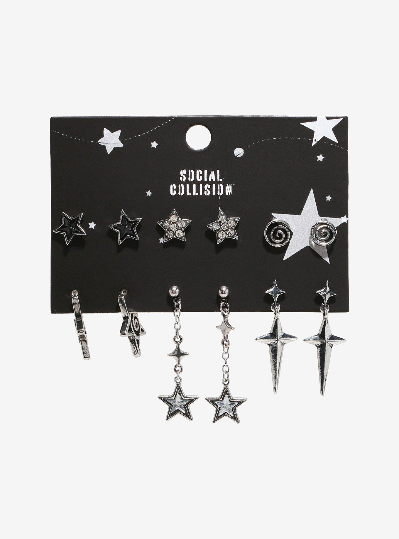 Social Collision Star Swirl Earring Set, , hi-res