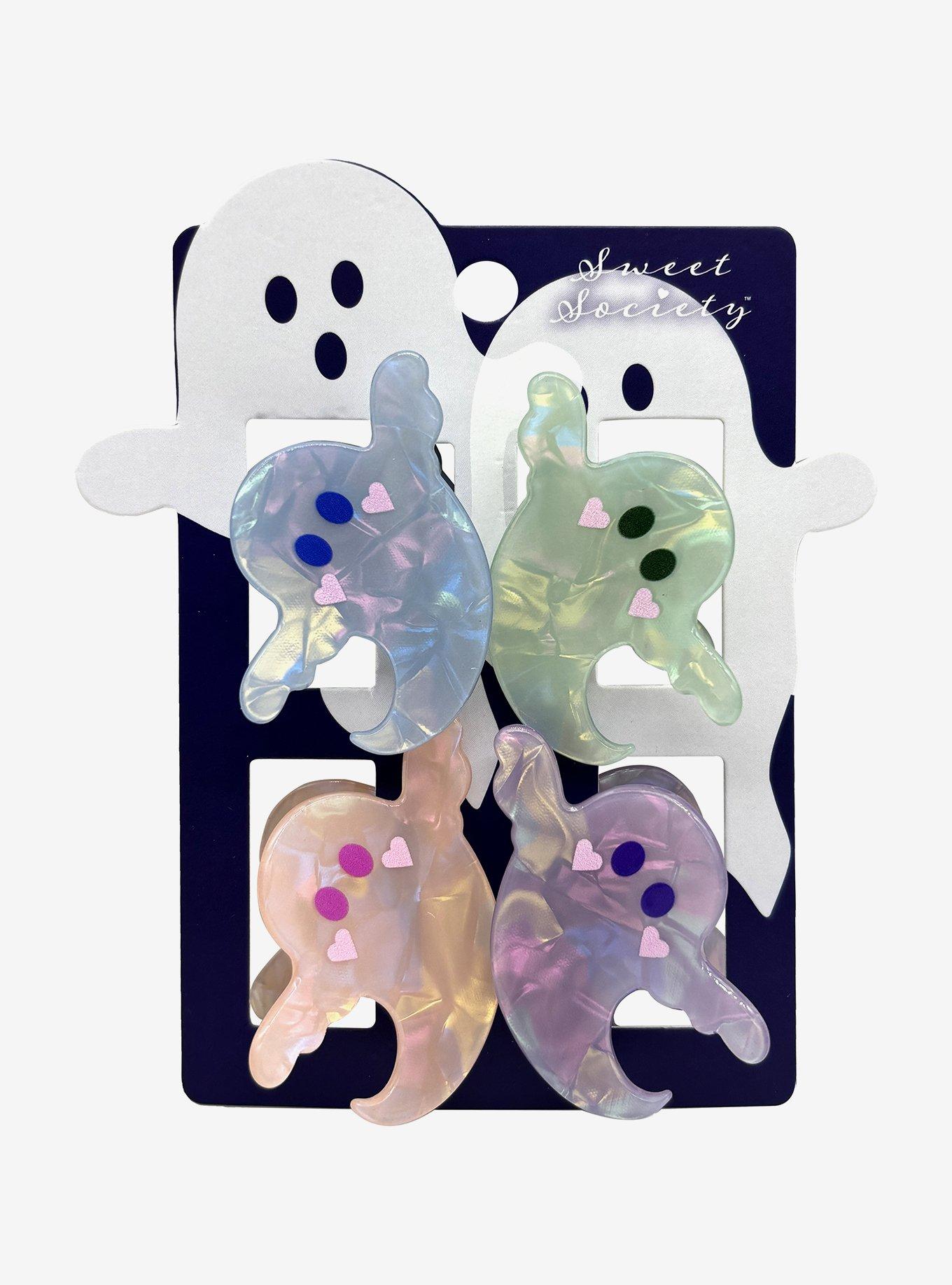 Sweet Society Kawaii Ghosts Mini Claw Hair Clip Set, , hi-res