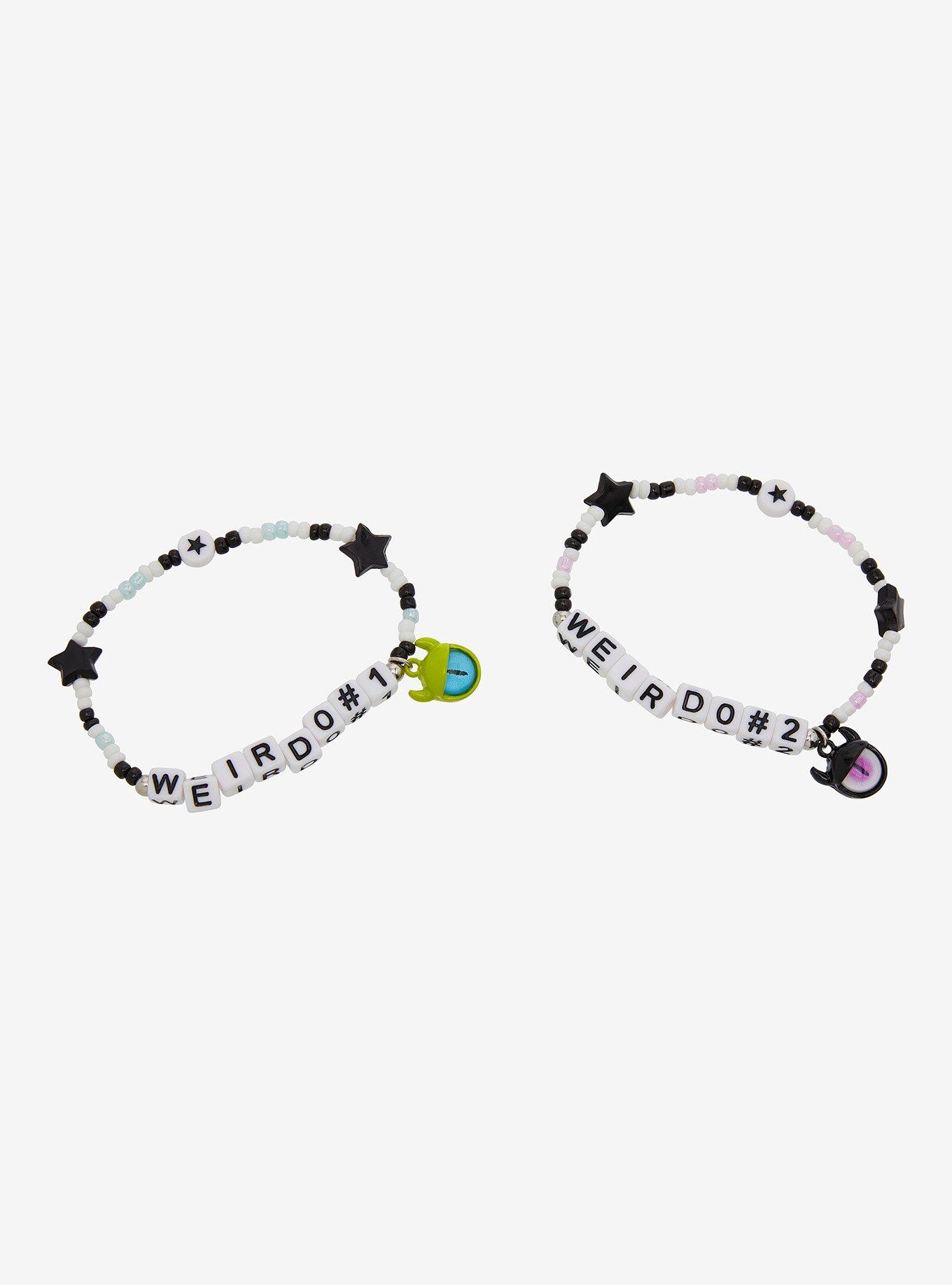 Social Collision Weirdo 1 & 2 Best Friend Bead Bracelet Set, , hi-res