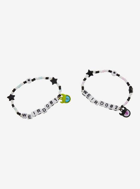 Social Collision Weirdo 1 & 2 Best Friend Bead Bracelet Set | Hot