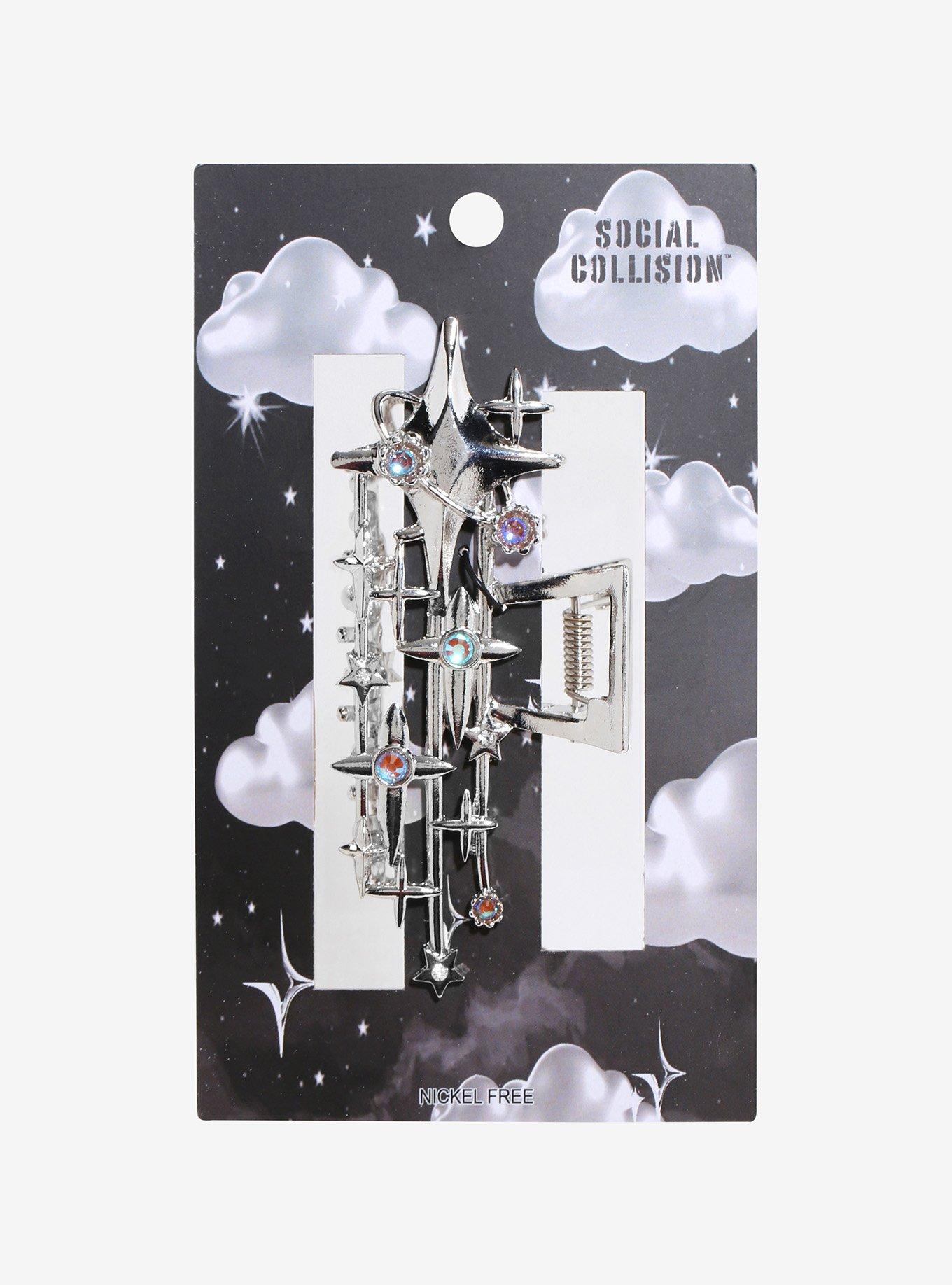 Social Collision Gem Star Cluster Claw Hair Clip, , hi-res