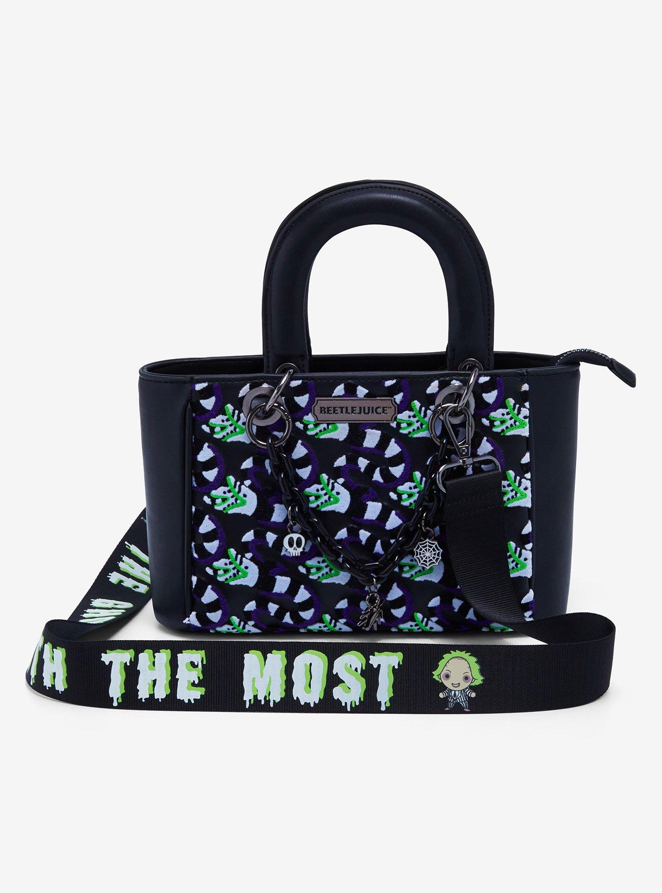 Beetlejuice Sandworm Allover Print Glow-in-the-Dark Crossbody Bag - BoxLunch Exclusive, , hi-res