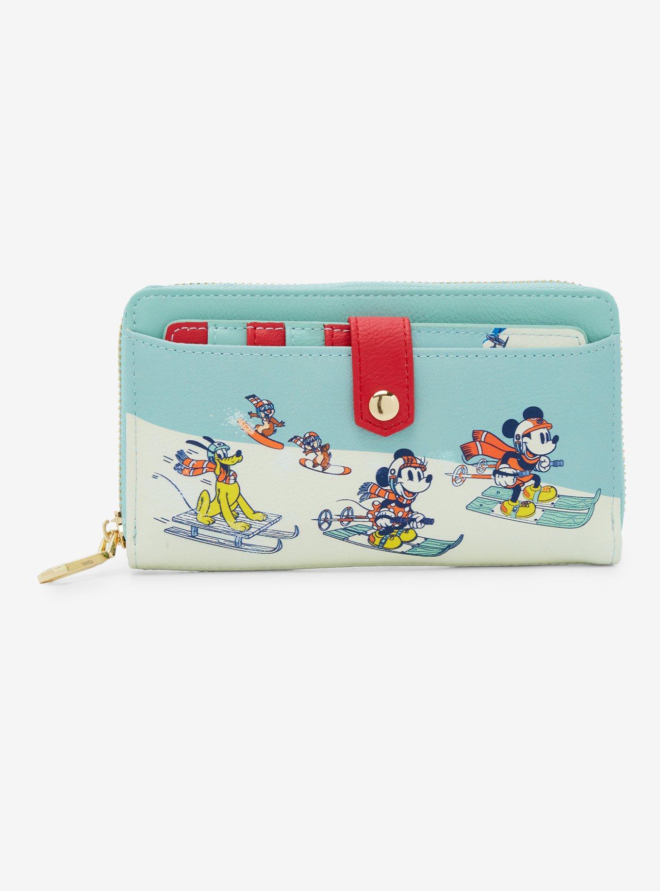 Our Universe Disney Mickey Mouse & Friends Skiing Zip Wallet with Cardholder - BoxLunch Exclusive, , hi-res