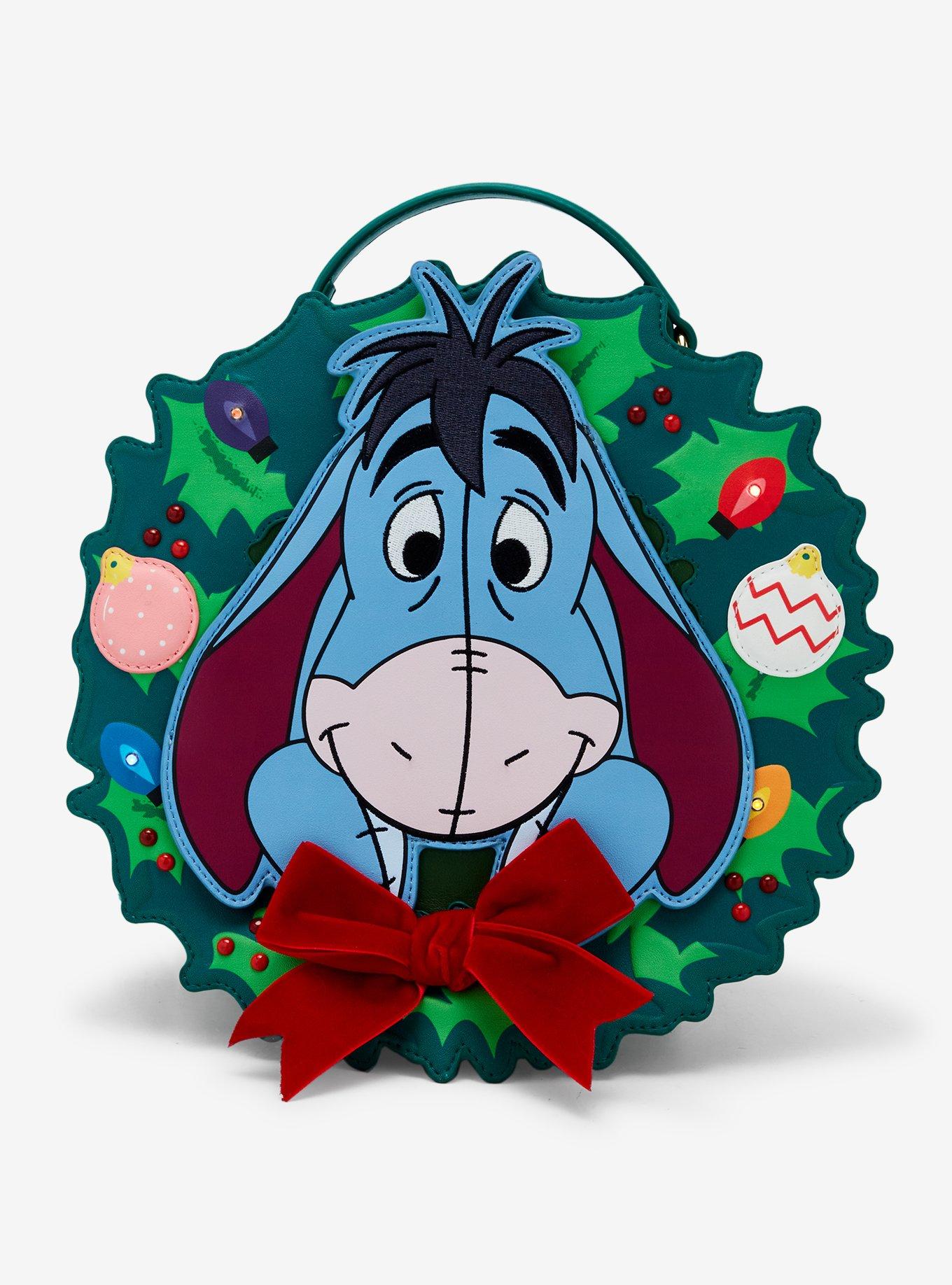 Our Universe Disney Winnie the Pooh Eeyore Holiday Wreath Convertible Light-Up Backpack — BoxLunch Exclusive, , hi-res