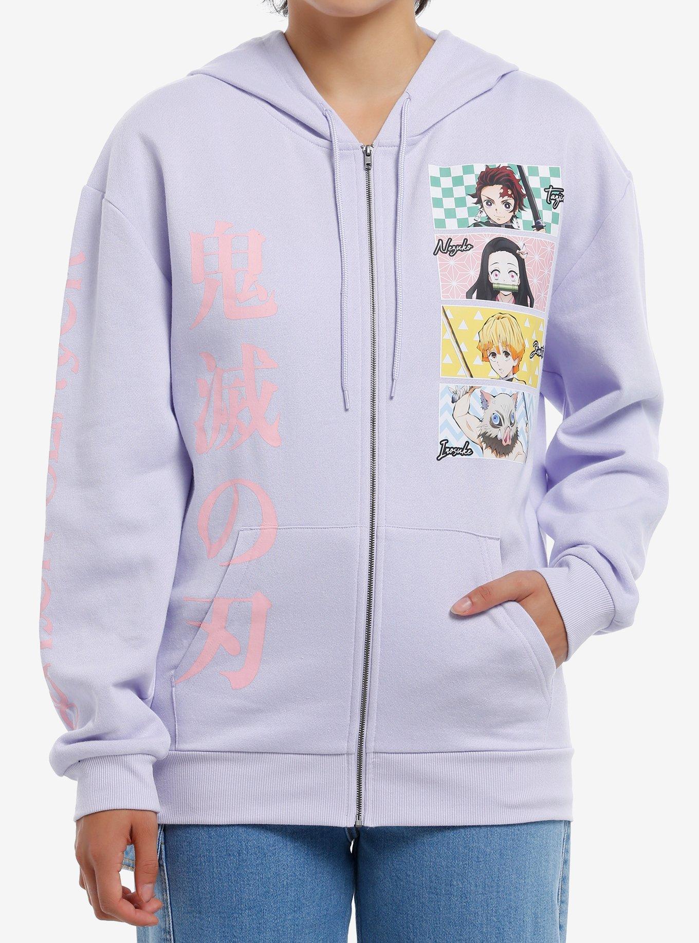 Demon Slayer Kimetsu No Yaiba Group Panel Girls Hoodie Hot Topic