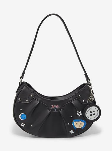 Coraline Key Chain Glow-In-The-Dark Baguette Bag | Hot Topic display picture 3