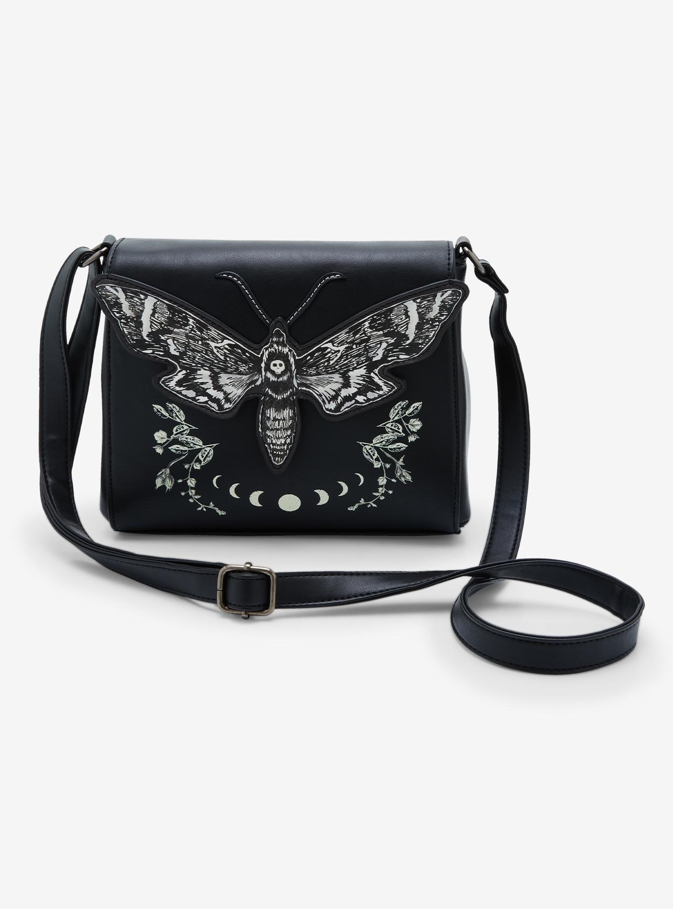 Thorn & Fable Death Moth Moon Phase Crossbody Bag, , hi-res