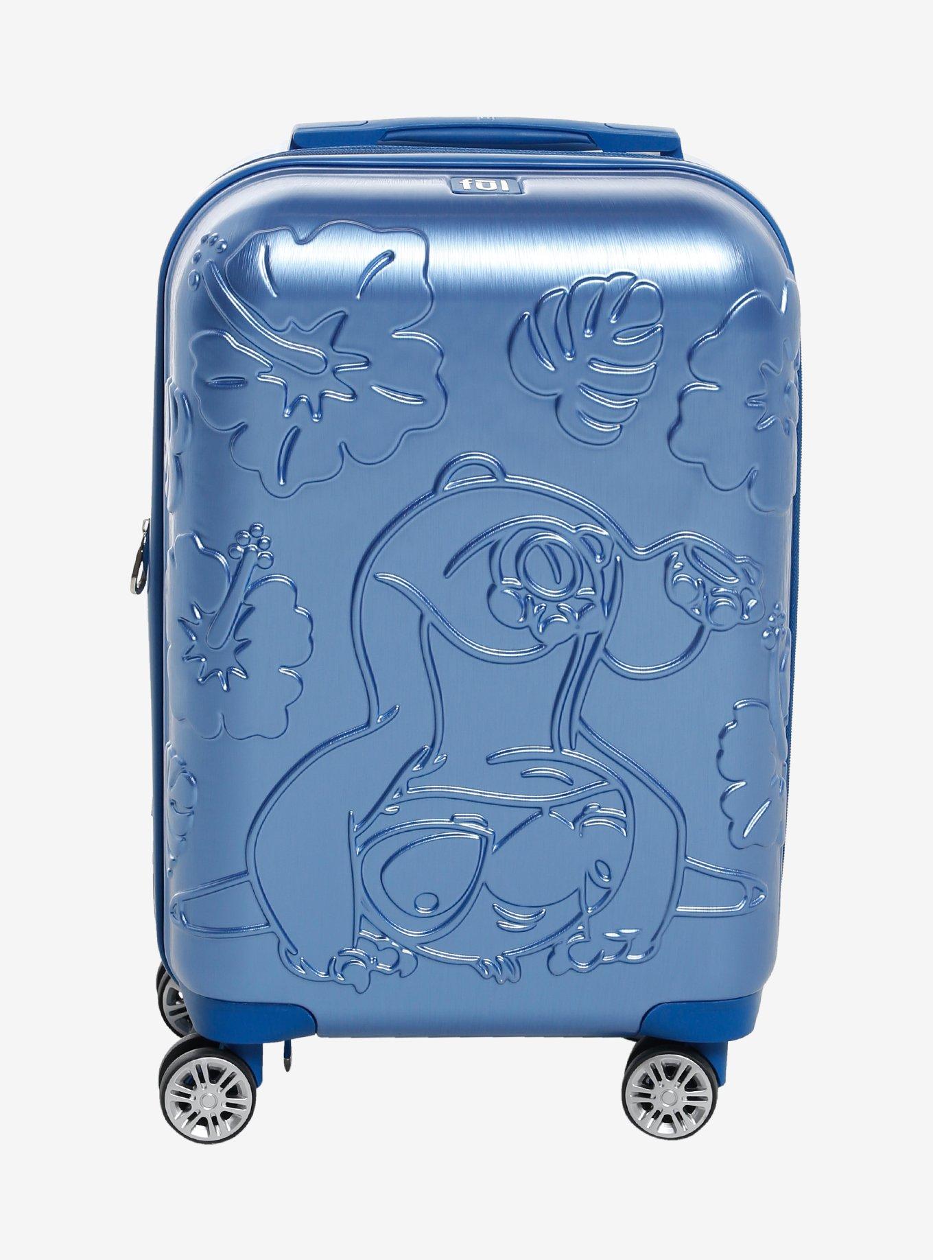 Ful Disney Stitch Blue Textured Hard Shell Luggage, , hi-res
