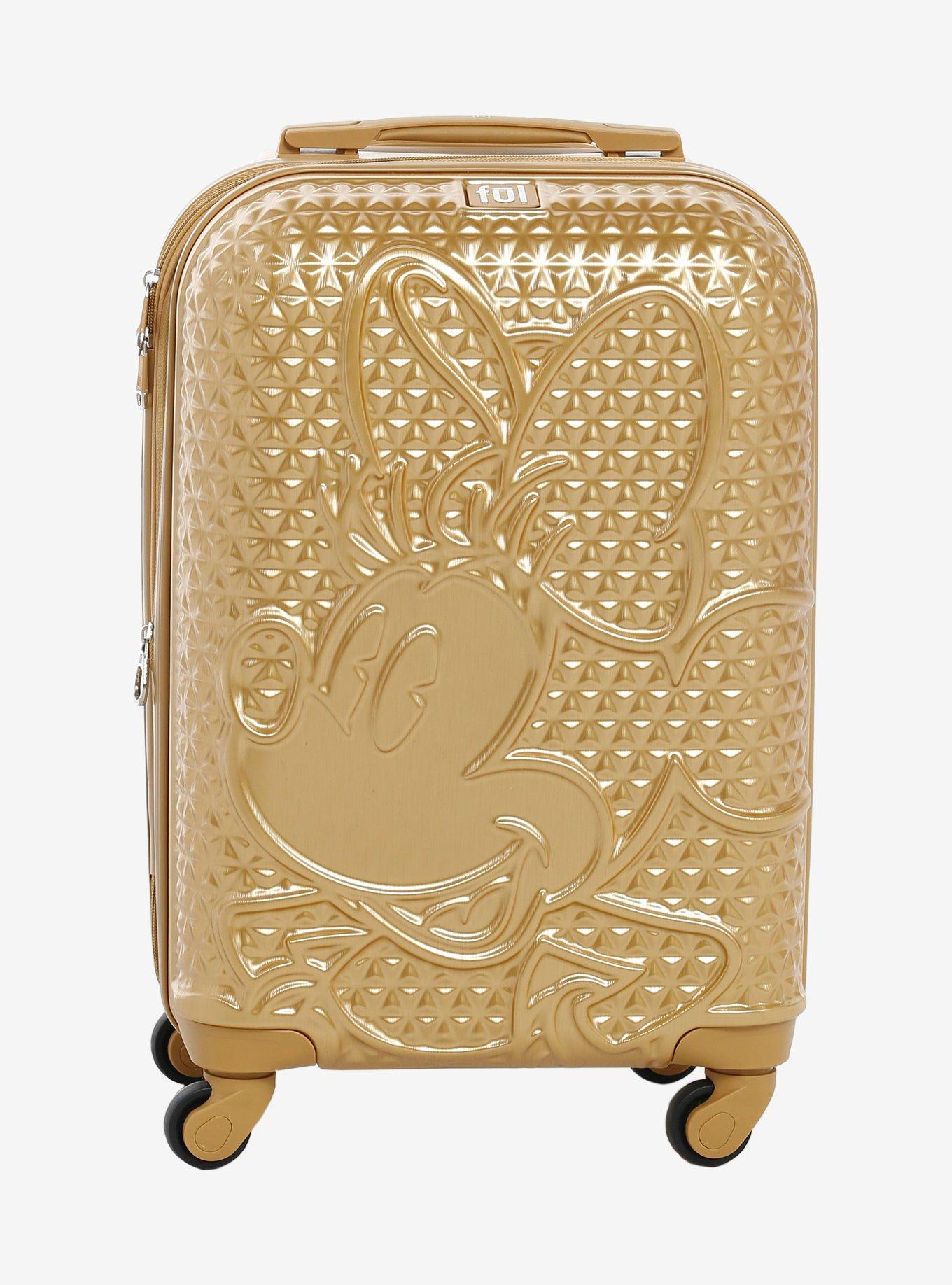 Ful Disney Minnie Mouse Gold Textured Hard Shell Luggage, , hi-res