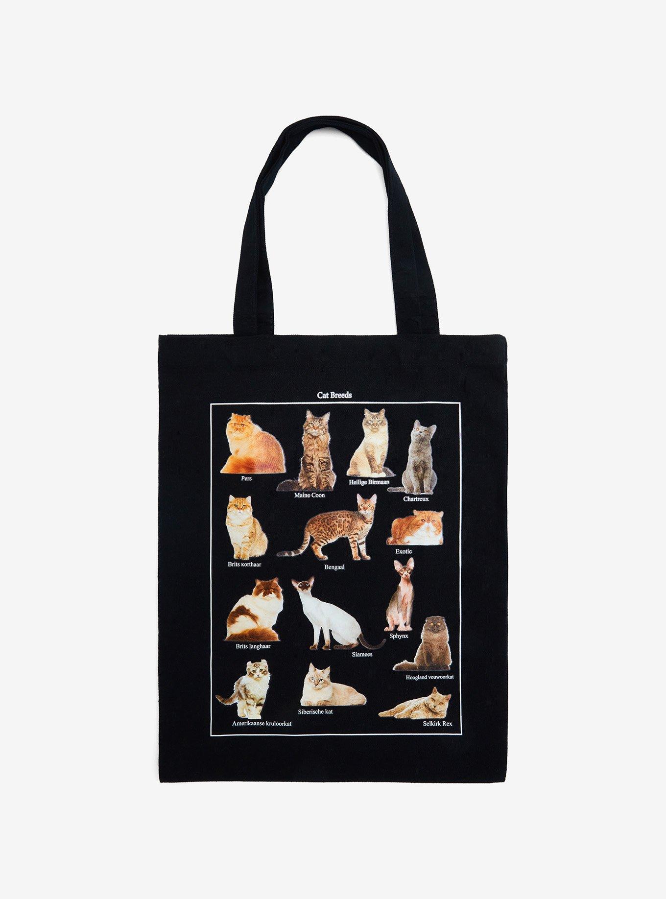 Cat Breeds Canvas Tote Bag, , hi-res