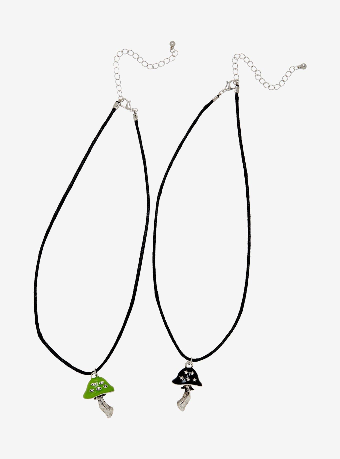Thorn & Fable Mushroom Stars & Eyes Best Friend Cord Necklace Set, , hi-res