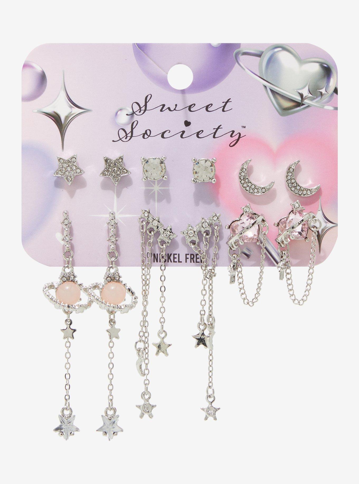 Sweet Society Celestial Bling Earring Set, , hi-res