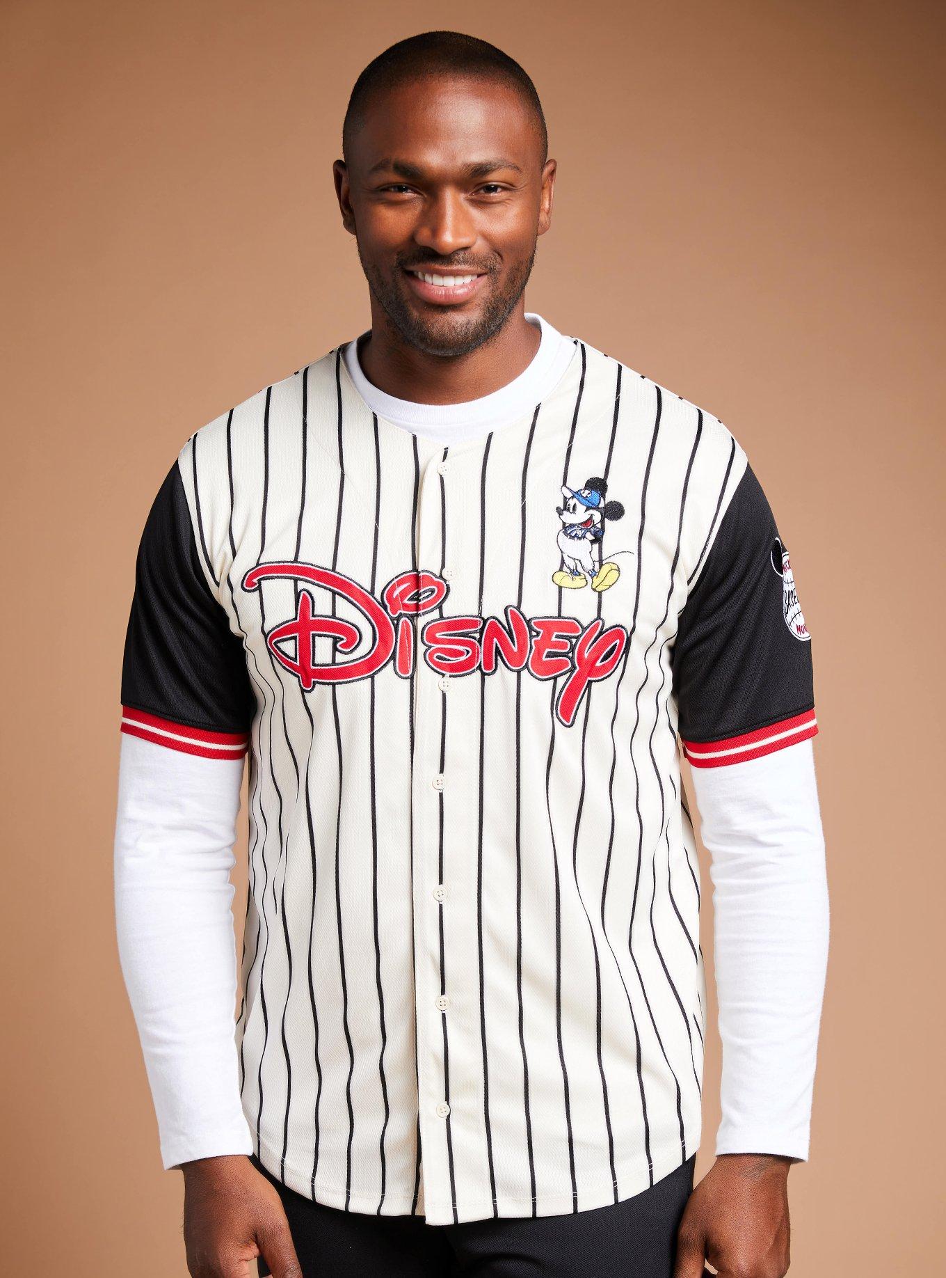 Disney Mickey Mouse Striped Baseball Jersey - BoxLunch Exclusive, , hi-res