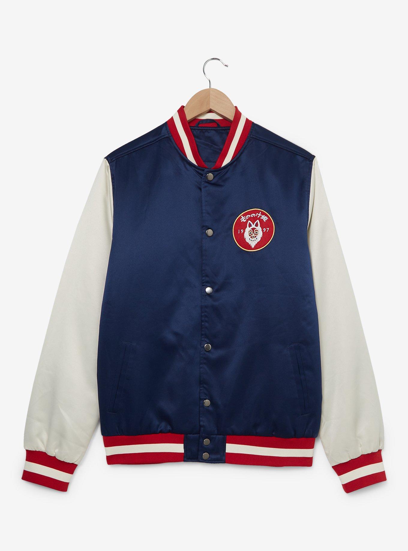 Studio Ghibli Princess Mononoke Patch Bomber Jacket - BoxLunch Exclusive, RED, hi-res