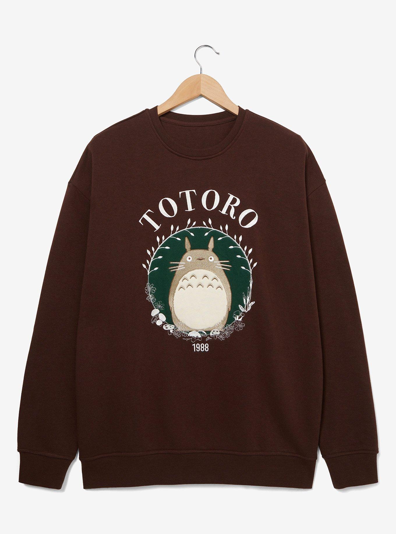 Studio Ghibli My Neighbor Totoro Framed Totoro Crewneck — BoxLunch Exclusive, OLIVE, hi-res