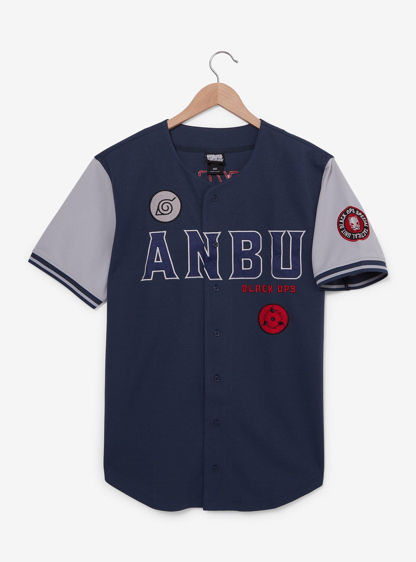 Naruto Shippuden Kakashi Hatake Anbu Black Ops Baseball Jersey — BoxLunch Exclusive, BLUE  NAVY, hi-res