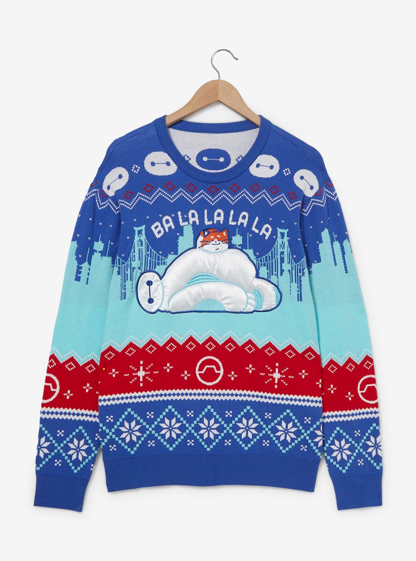 Disney Big Hero 6 Baymax with Mochi Holiday Sweater - BoxLunch Exclusive, , hi-res