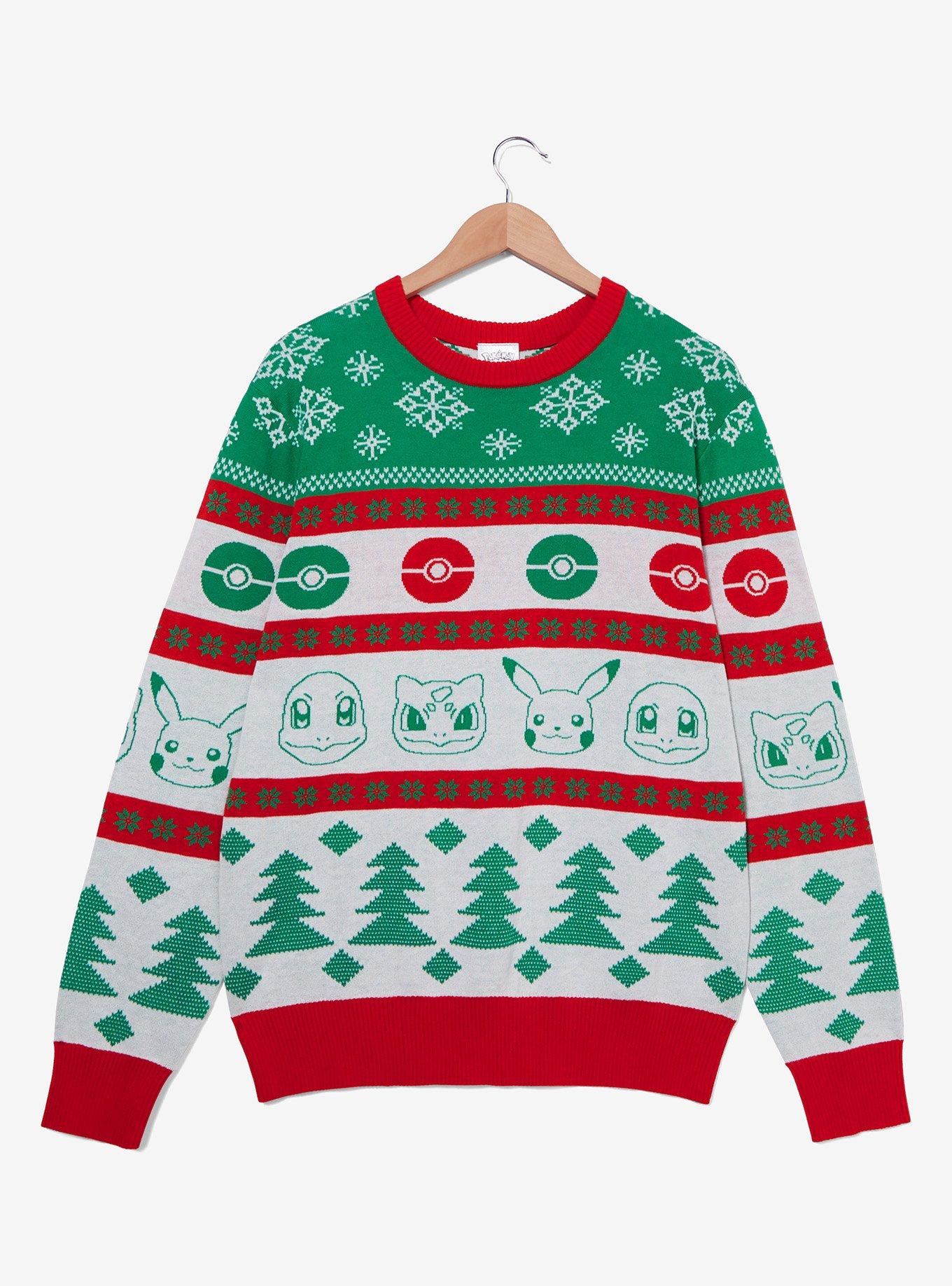 Pokémon Starter Pokémon Holiday Sweater - BoxLunch Exclusive, , hi-res
