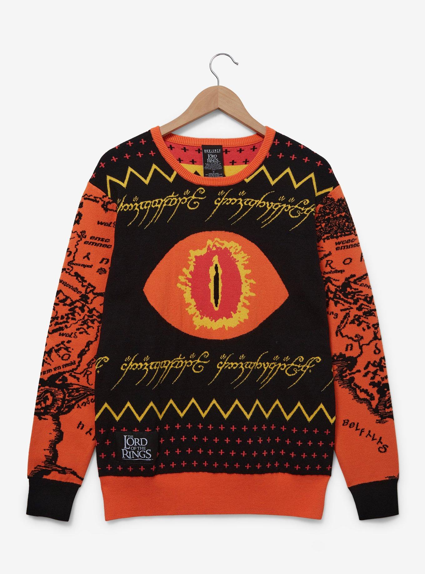 the Lord of Rings Eye Sauron Patterned Holiday Sweater - BoxLunch Exclusive