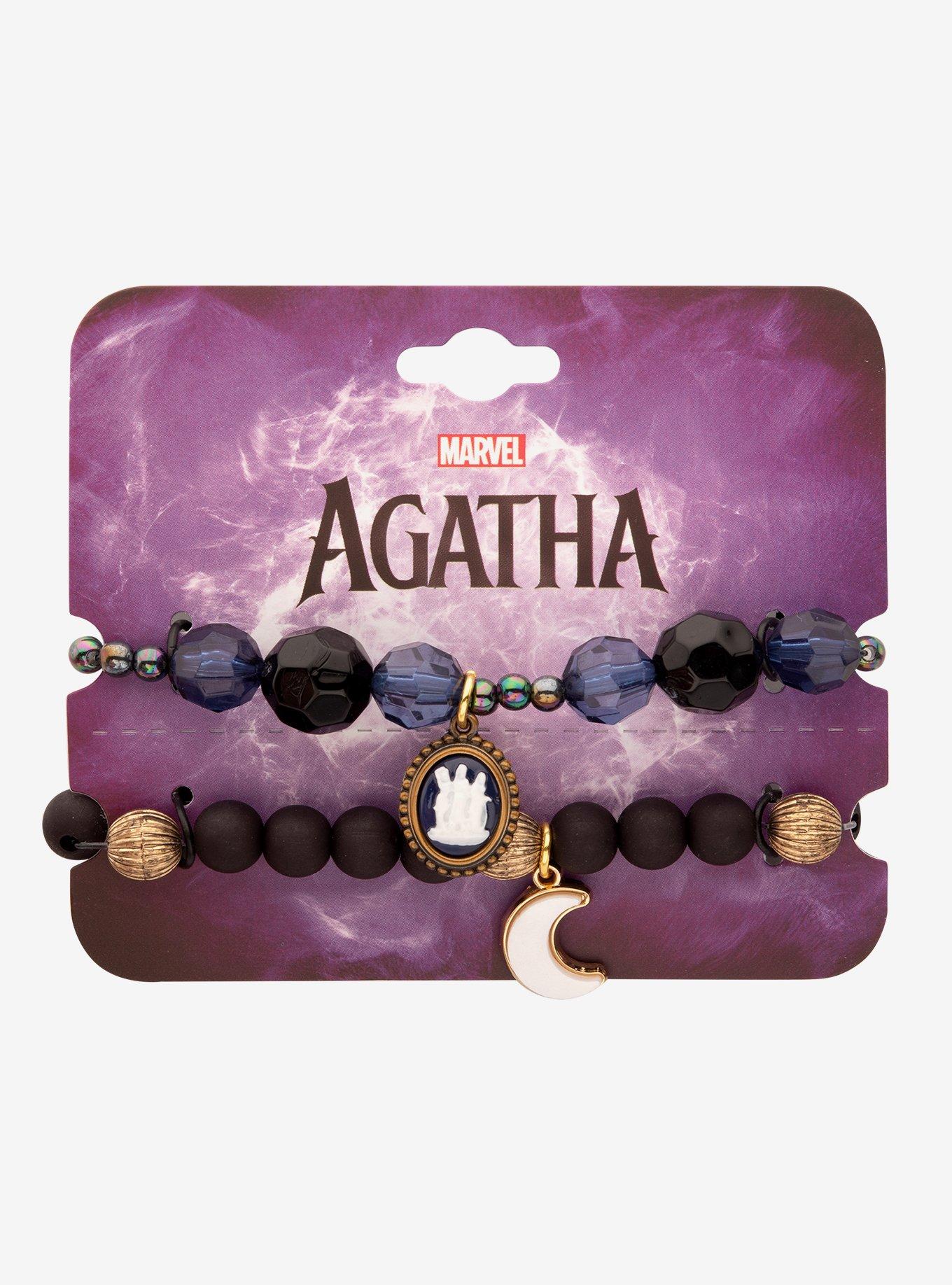 Marvel Agatha All Along Cameo Beaded Bracelet Set Hot Topic