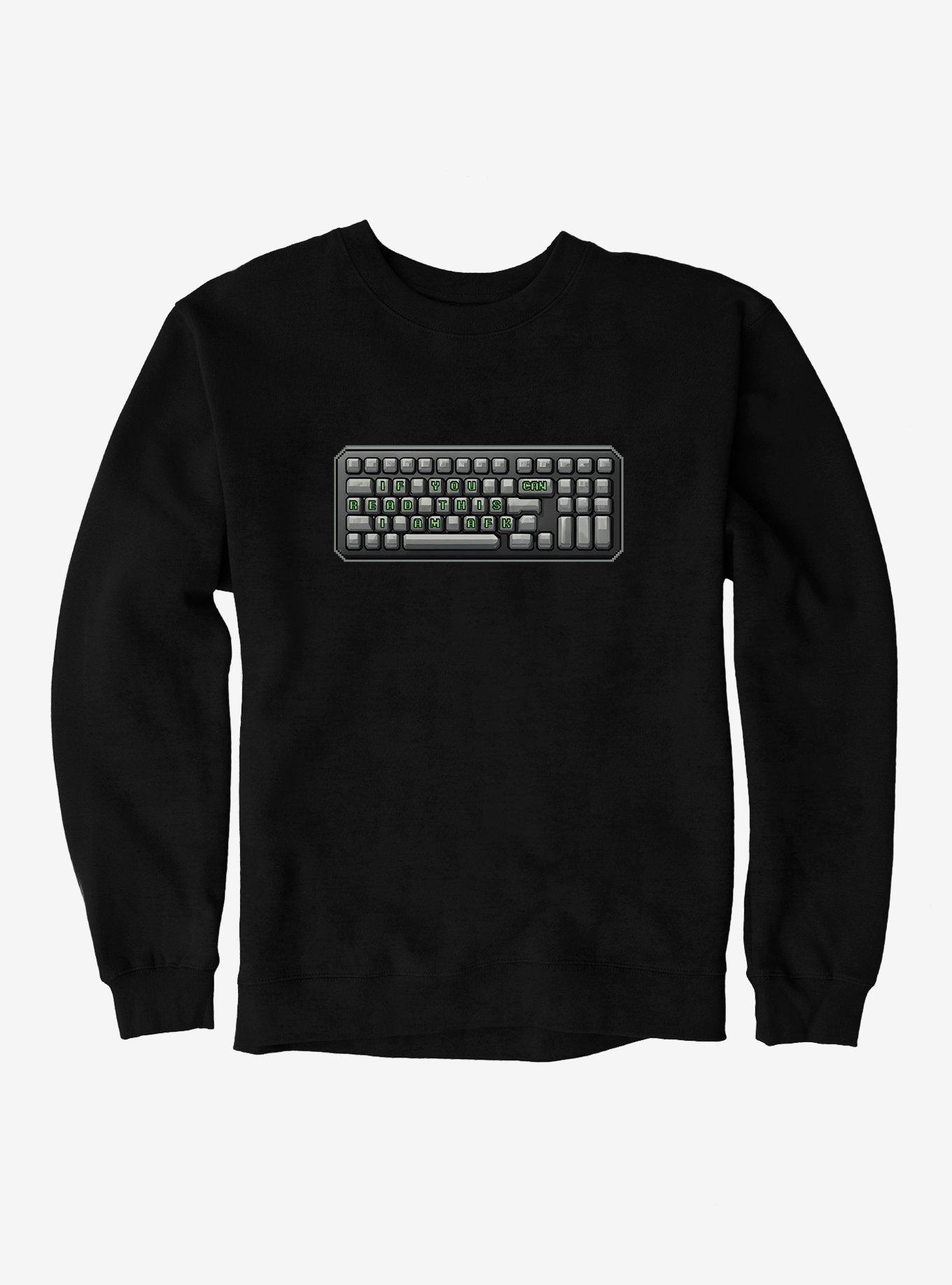 AFK Keyboard Sweatshirt, BLACK, hi-res