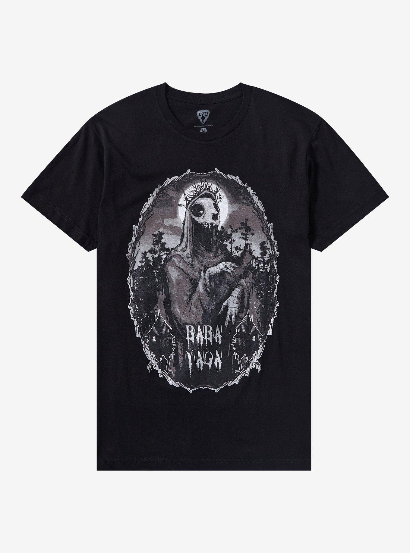 Baba Yaga Portrait T-Shirt By Ludwig Van Bacon, BLACK, hi-res