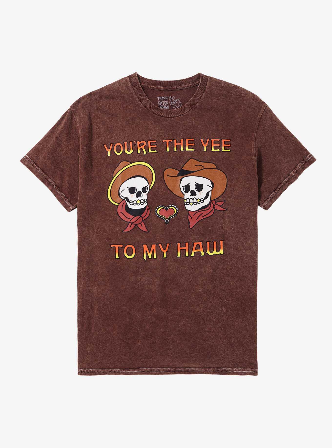 Yee To My Haw Skull T-Shirt By Trash Eater Design, , hi-res