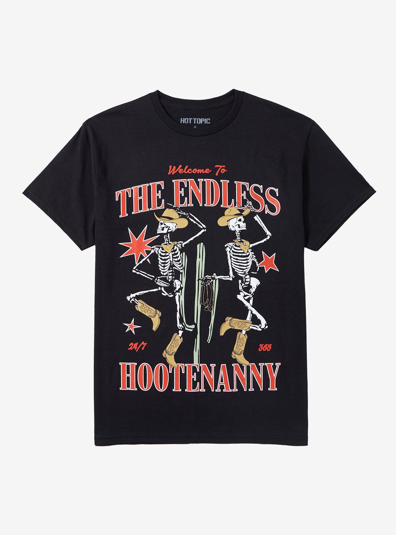 The Endless Hootenanny Skeletons T-Shirt, BLACK, hi-res