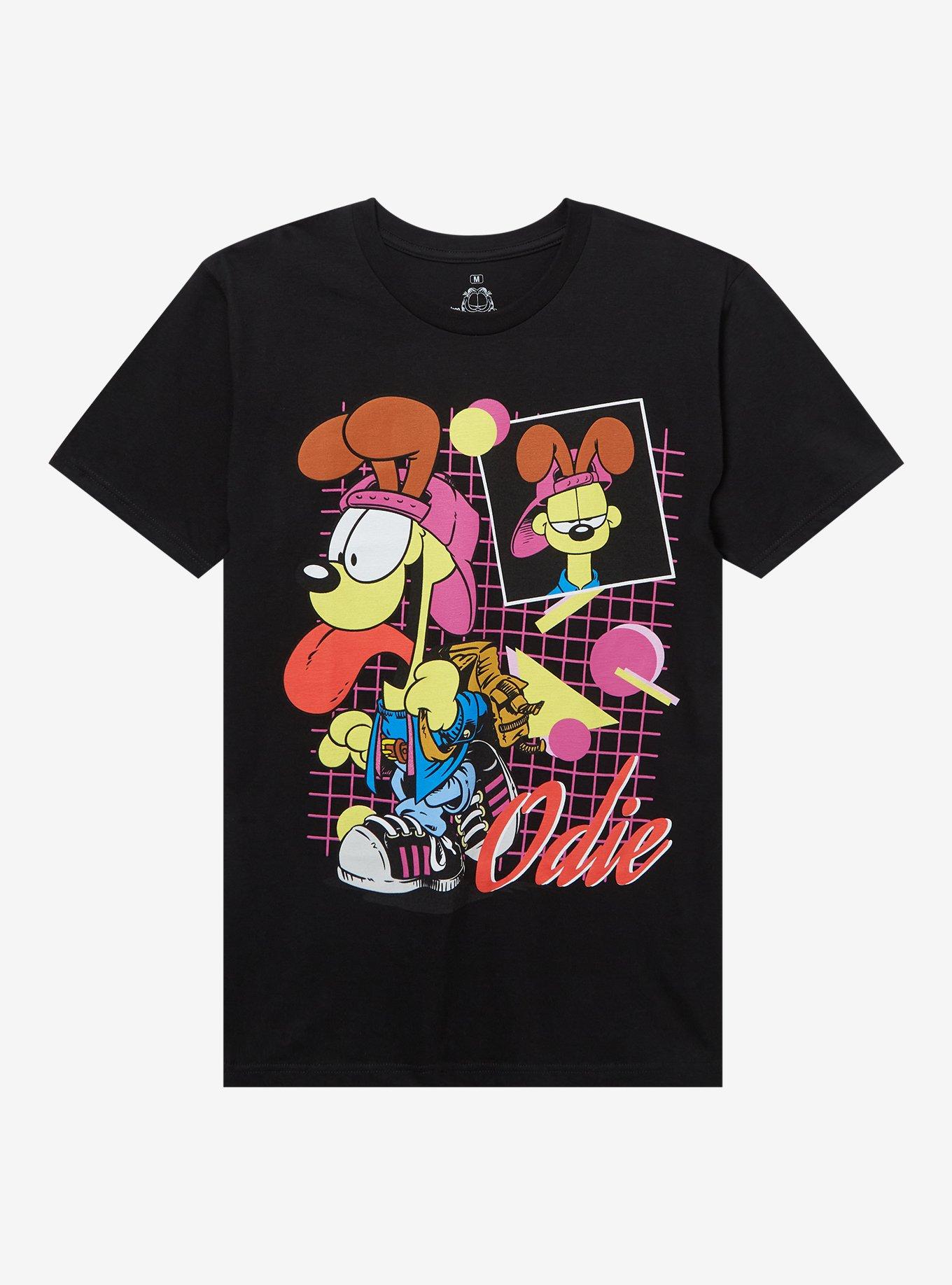 Garfield Odie '90s Style T-Shirt, BLACK, hi-res