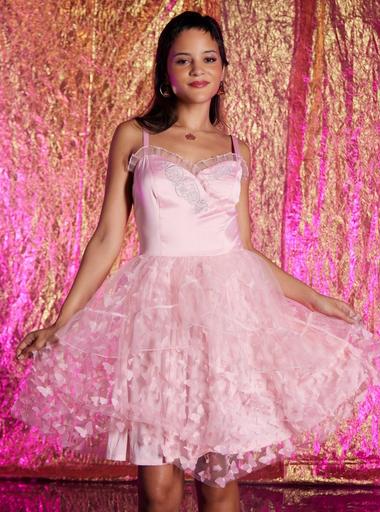 hot pink butterfly dress Wicked Glinda Ruffle Happy New Year