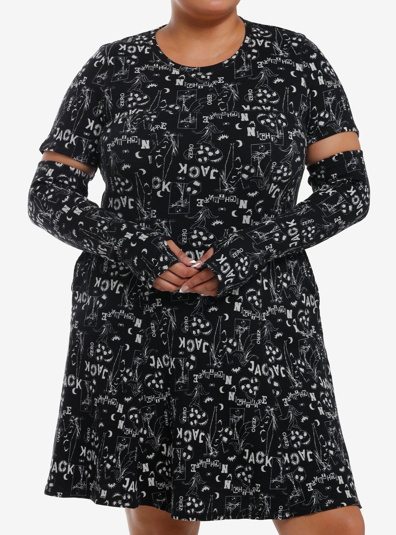 Her Universe The Nightmare Before Christmas Arm Warmer Thermal Dress Plus Size, , hi-res