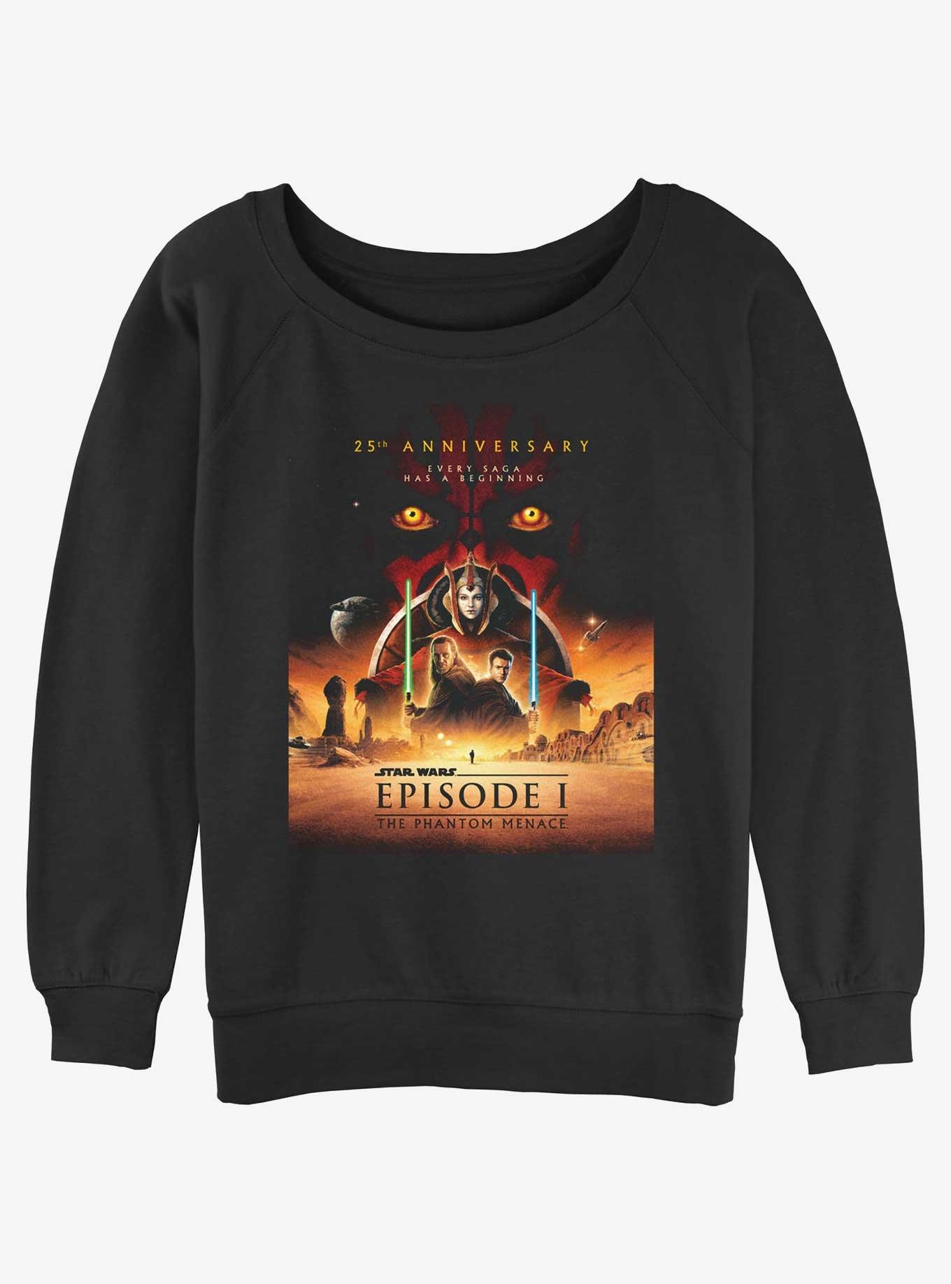 Star Wars Episode I: The Phantom Menace 25th Anniversary Poster Girls Slouchy Sweatshirt, , hi-res