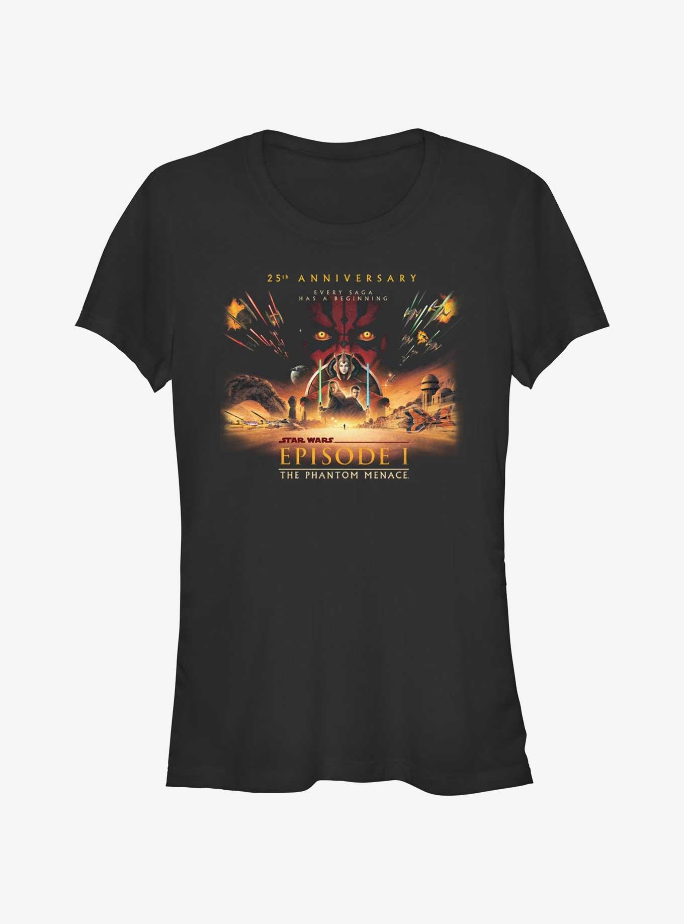 Star Wars Episode I: The Phantom Menace Wide 25th Anniversary Poster Girls T-Shirt, , hi-res