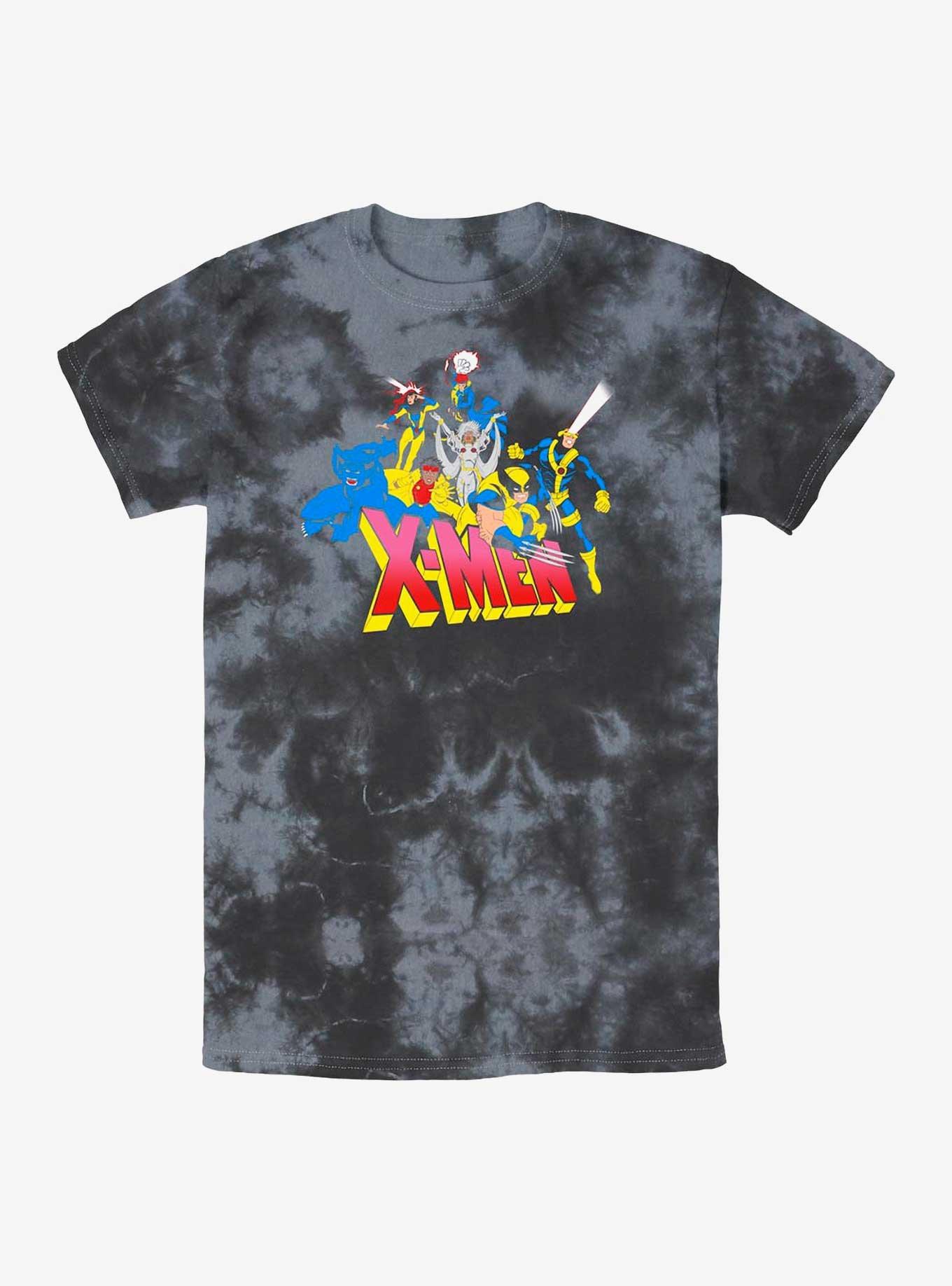 X-Men Group Tie-Dye T-Shirt, BLKCHAR, hi-res