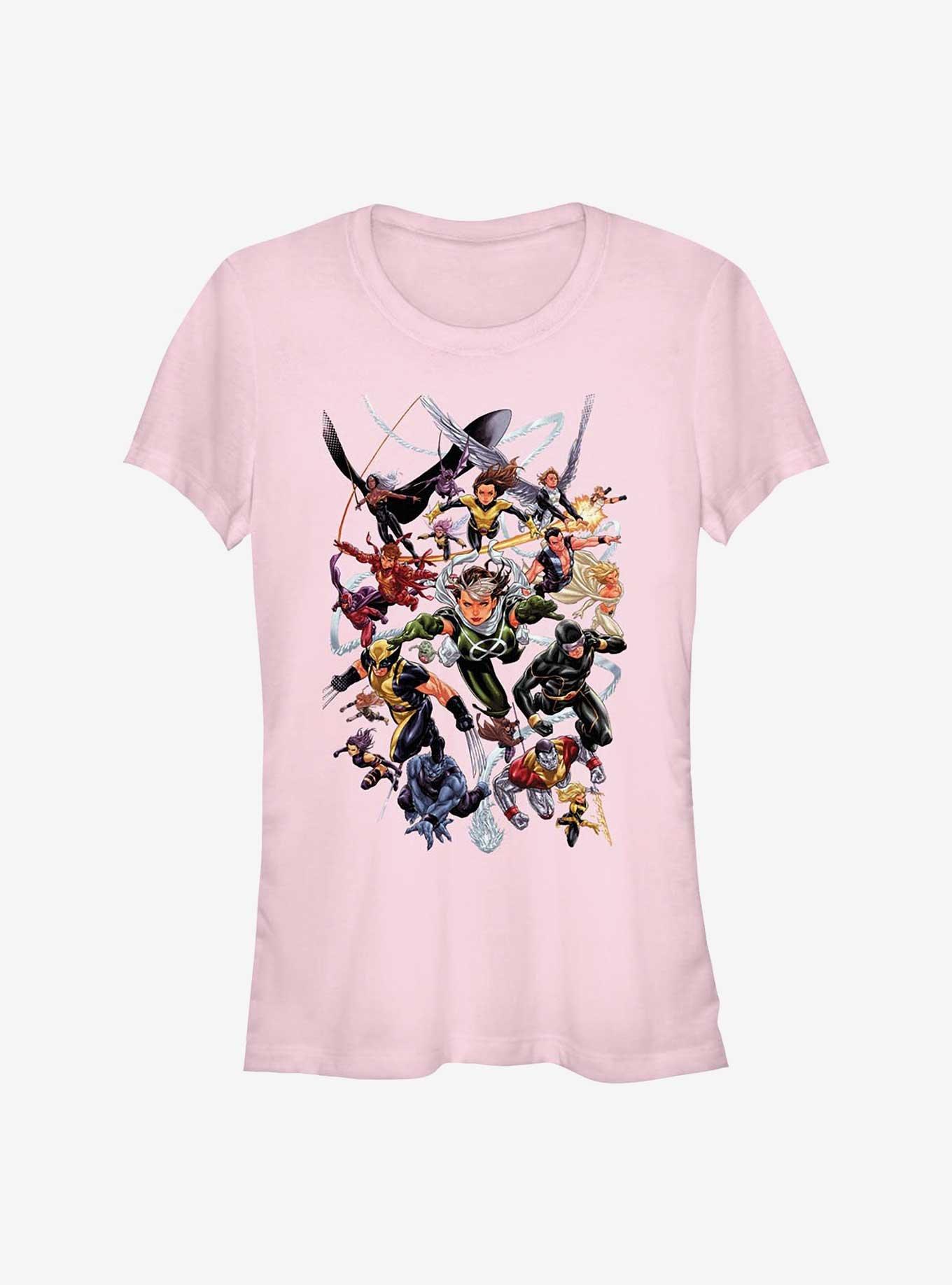 X-Men Flying Foward Girls T-Shirt, LIGHT PINK, hi-res