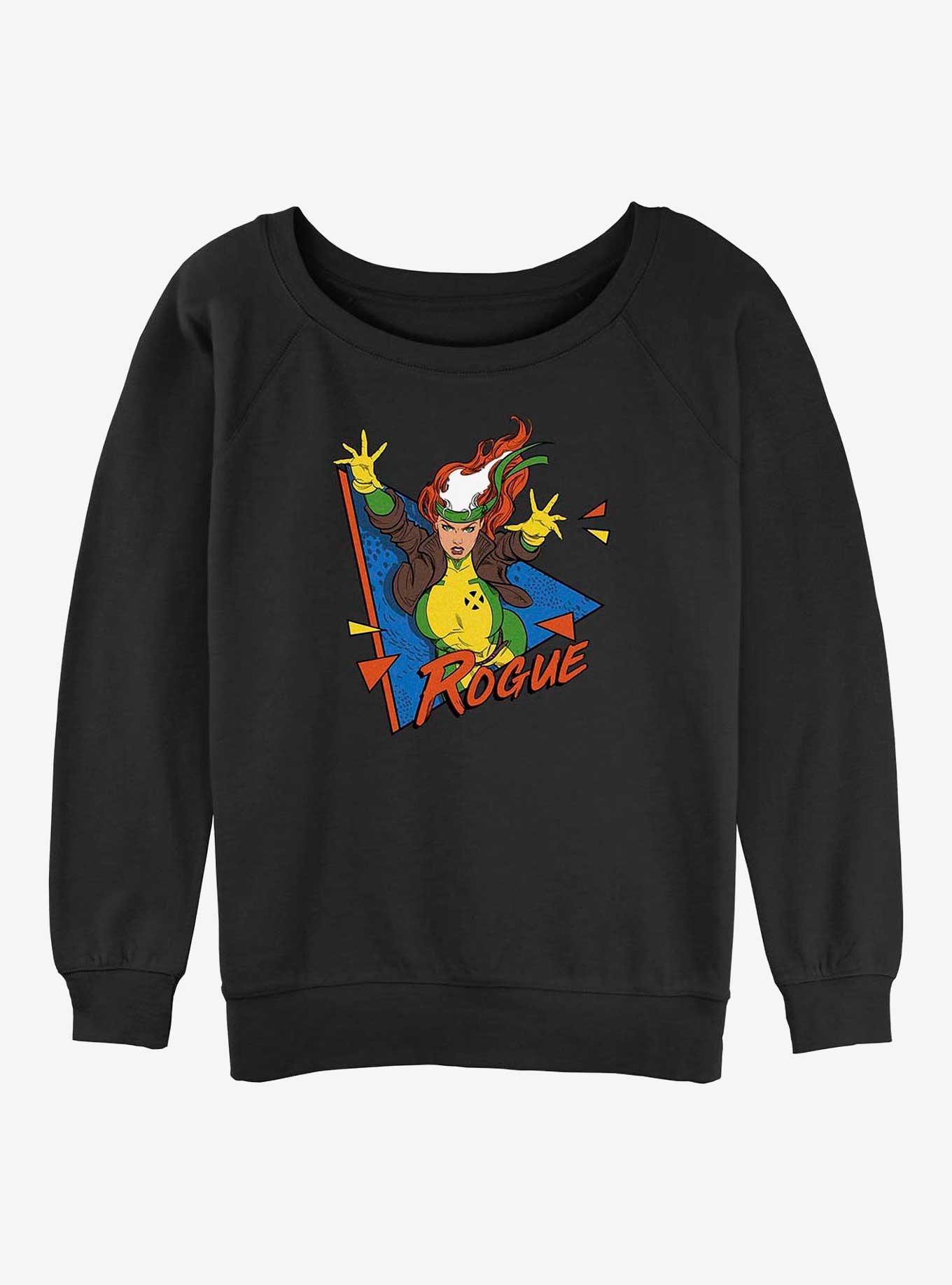 X-Men Rogue Leap Girls Slouchy Sweatshirt, BLACK, hi-res