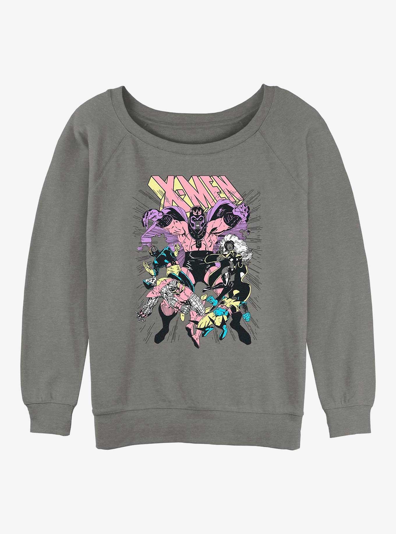 X-Men They Done Girls Slouchy Sweatshirt, GRAY HTR, hi-res