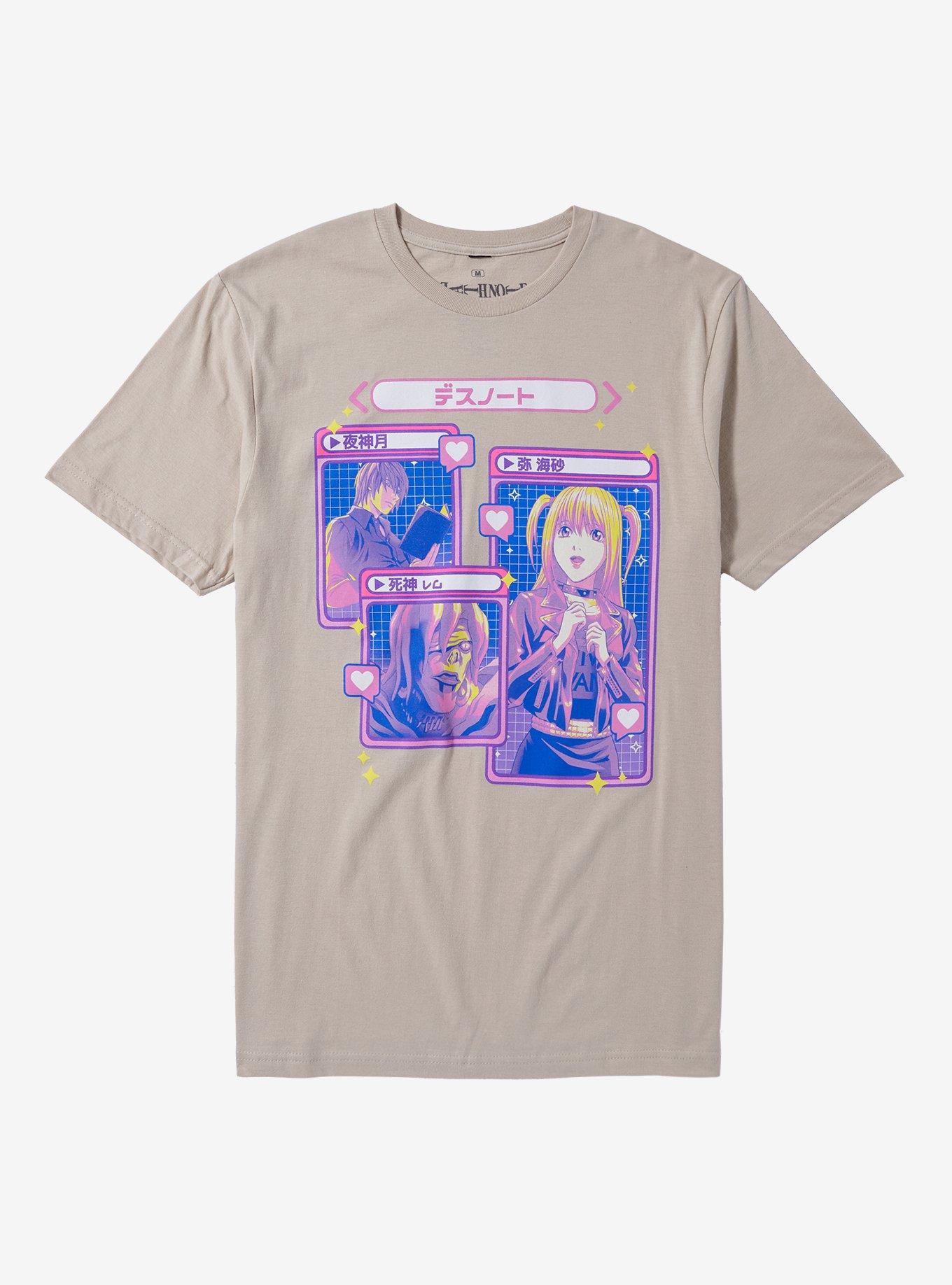 Death Note Vaporwave Digital T-Shirt, BLACK, hi-res