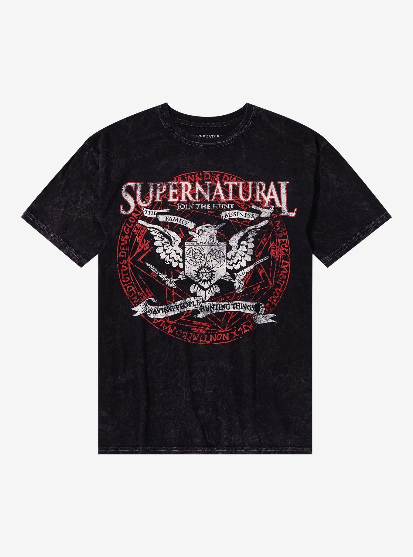 Supernatural Eagle Crest Mineral Wash T-Shirt