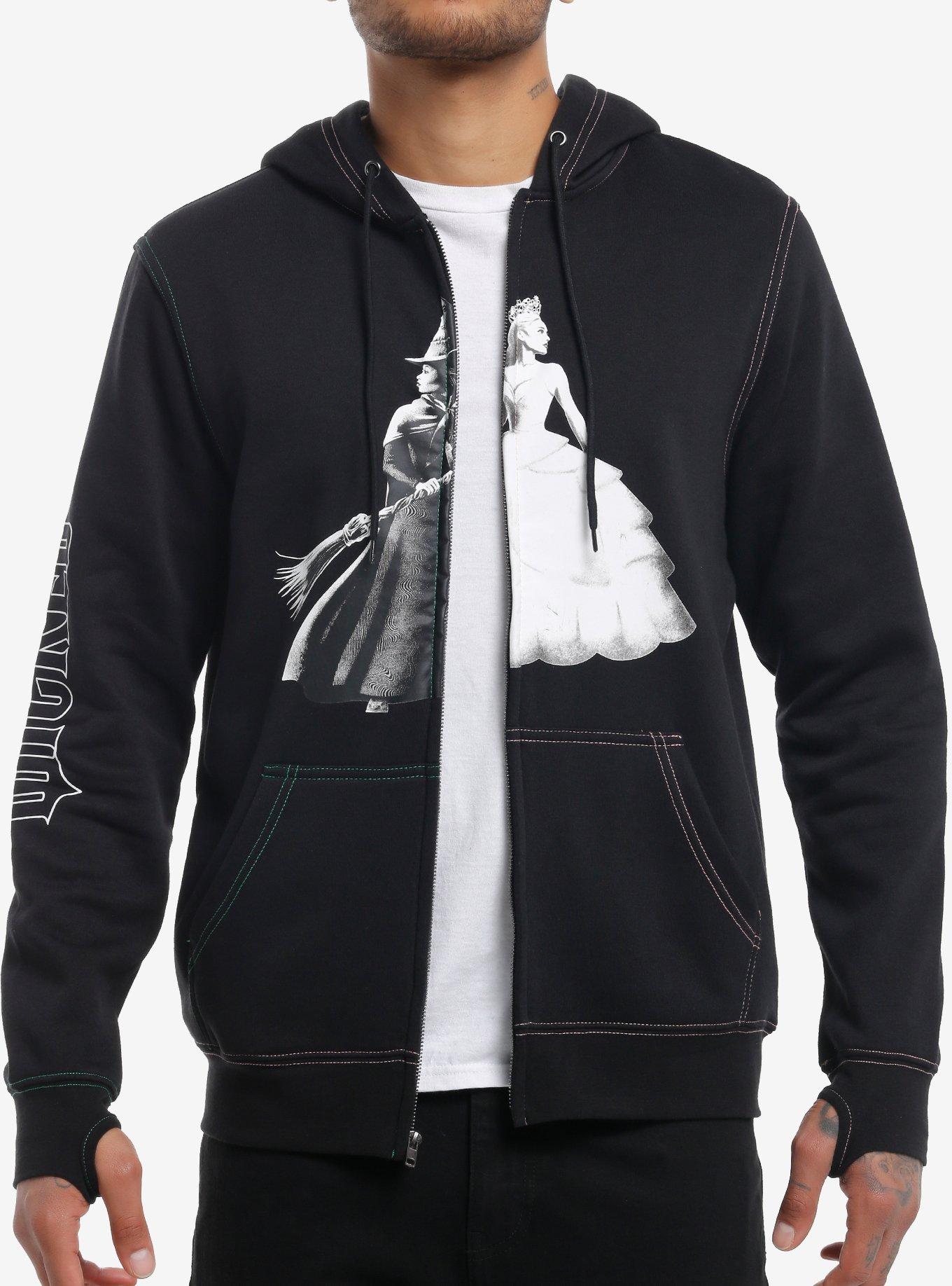 Wicked Elphaba & Glinda Split Hoodie, BLACK, hi-res